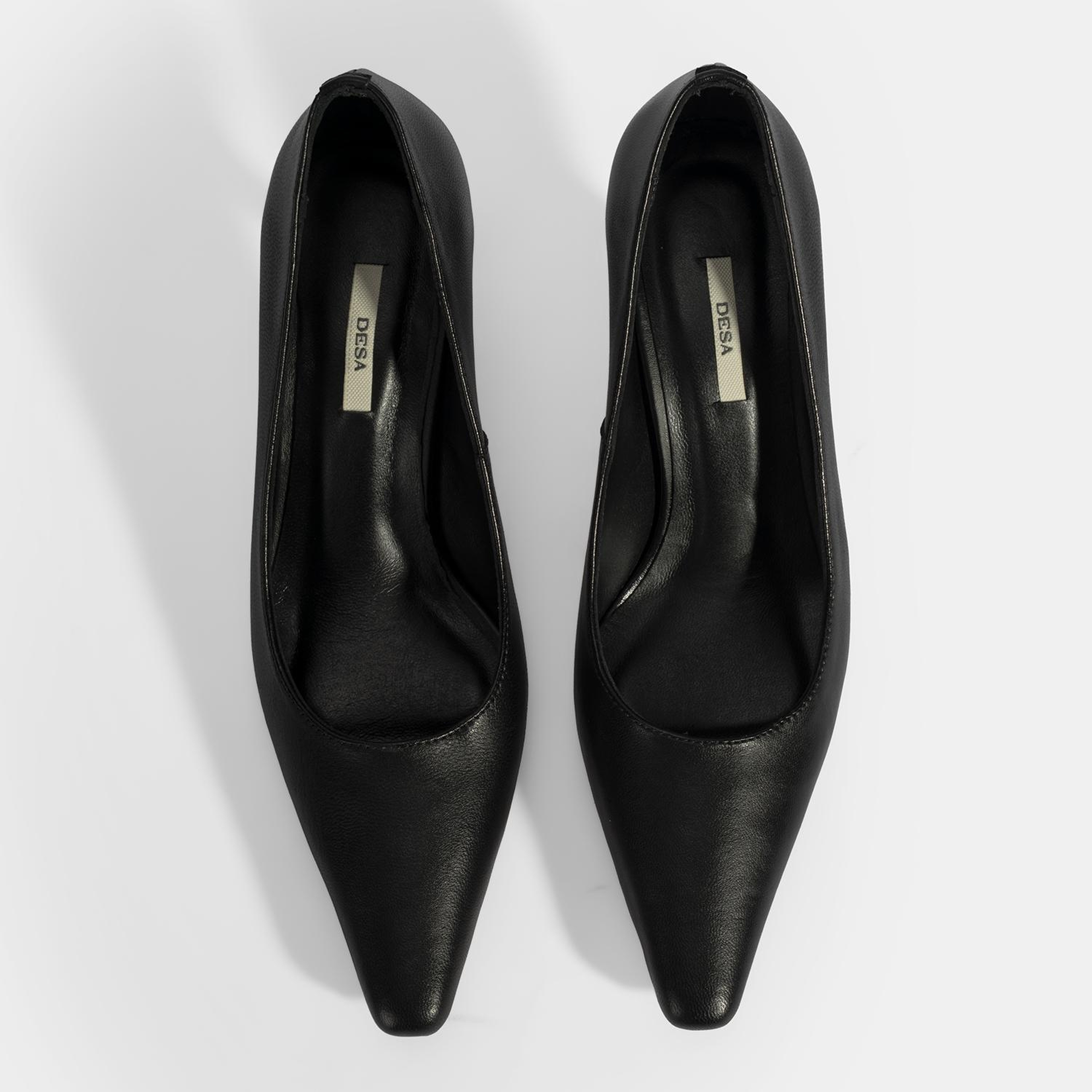 Kadın Siyah Deri Stiletto