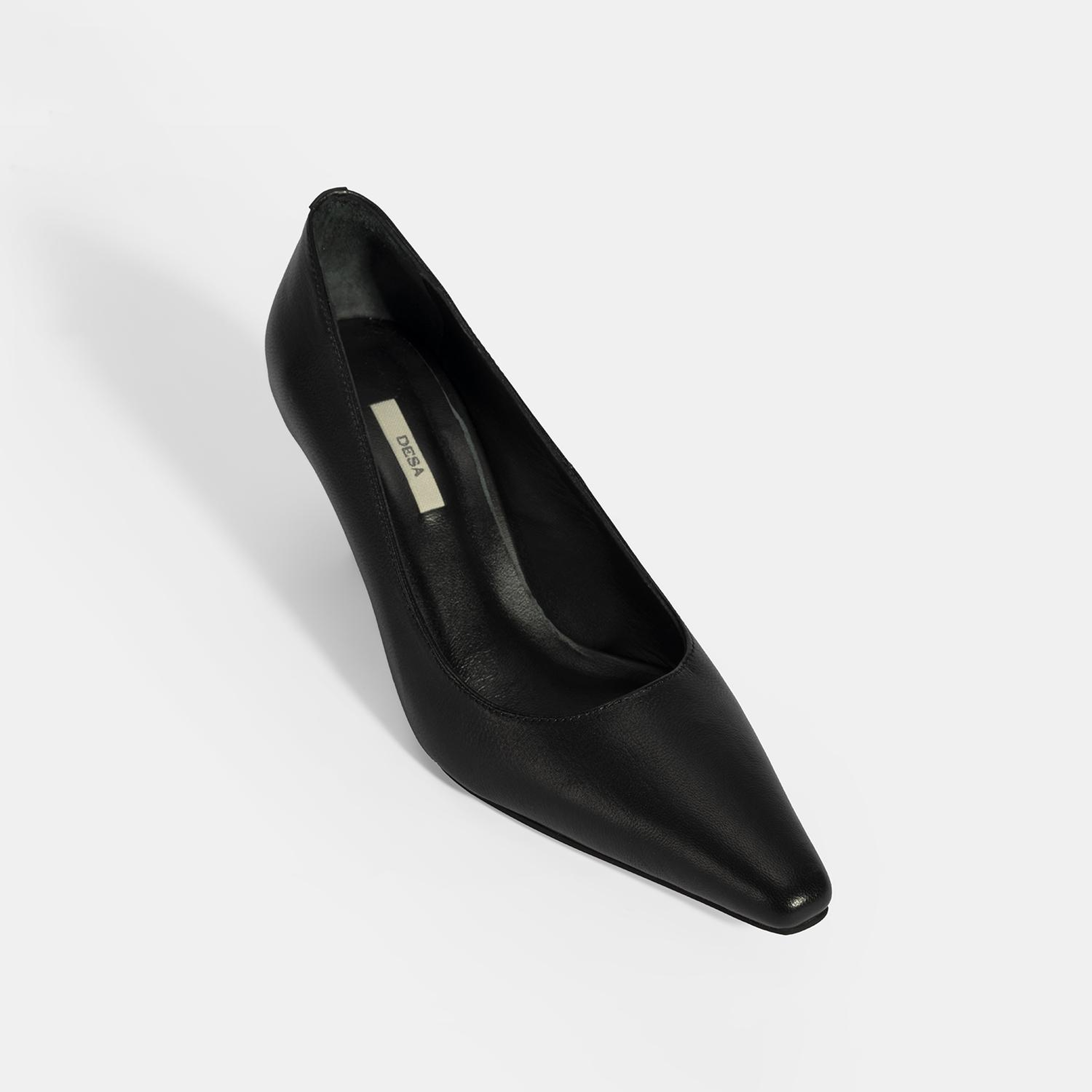 Kadın Siyah Deri Stiletto