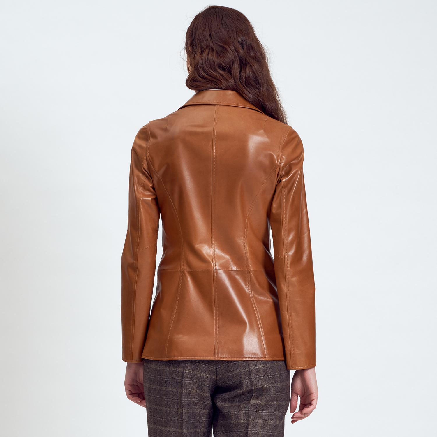 Elenore Kadın Deri Blazer Spor Ceket