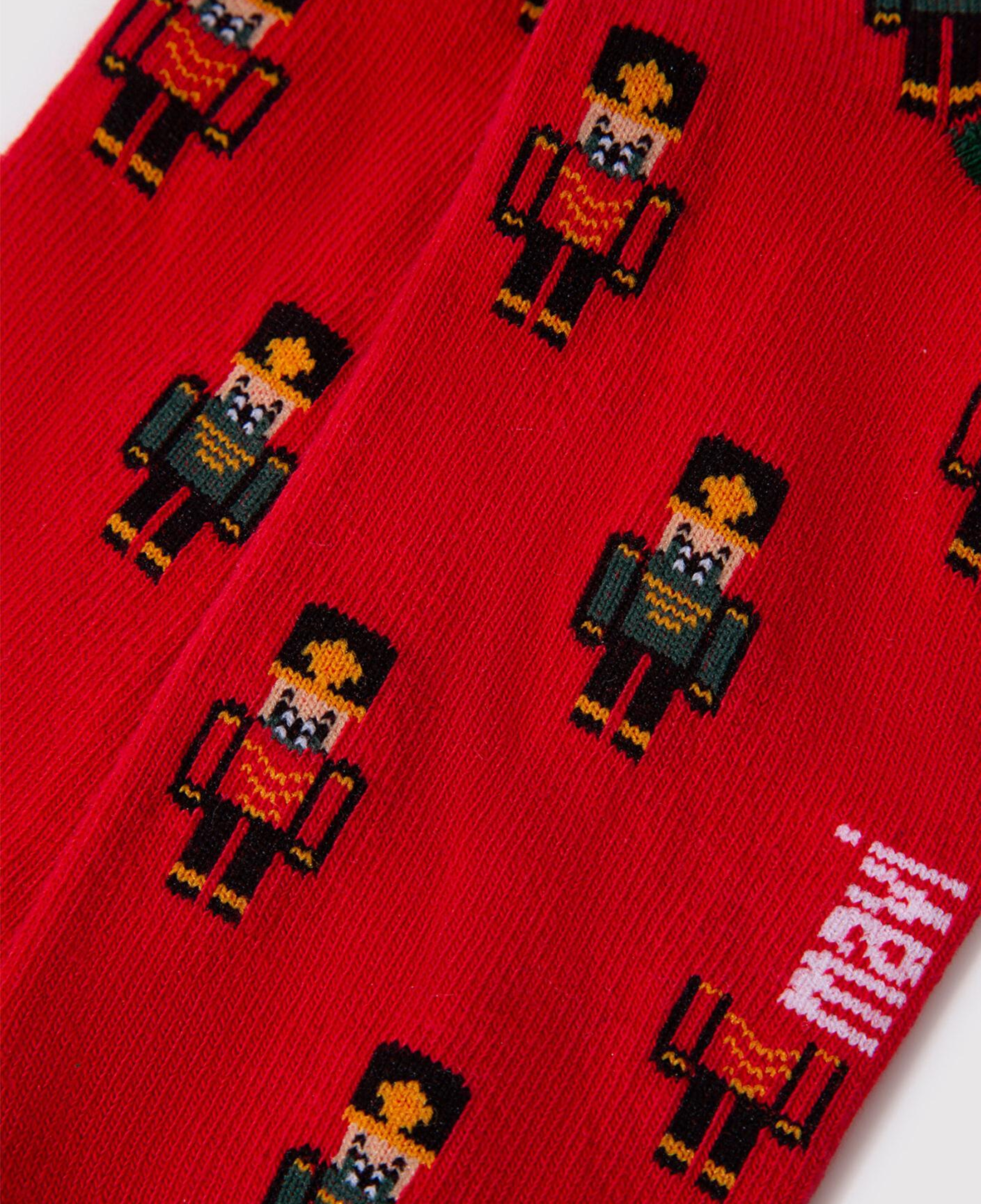 Mavi Yılbaşı Temalı Kırmızı Soket Çorap 0911765-32421