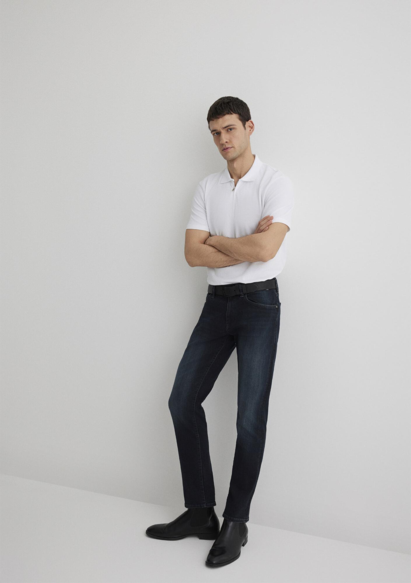 Mavi Marcus Lux Black Puslu Koyu Mavi Jean Pantolon 0035188545