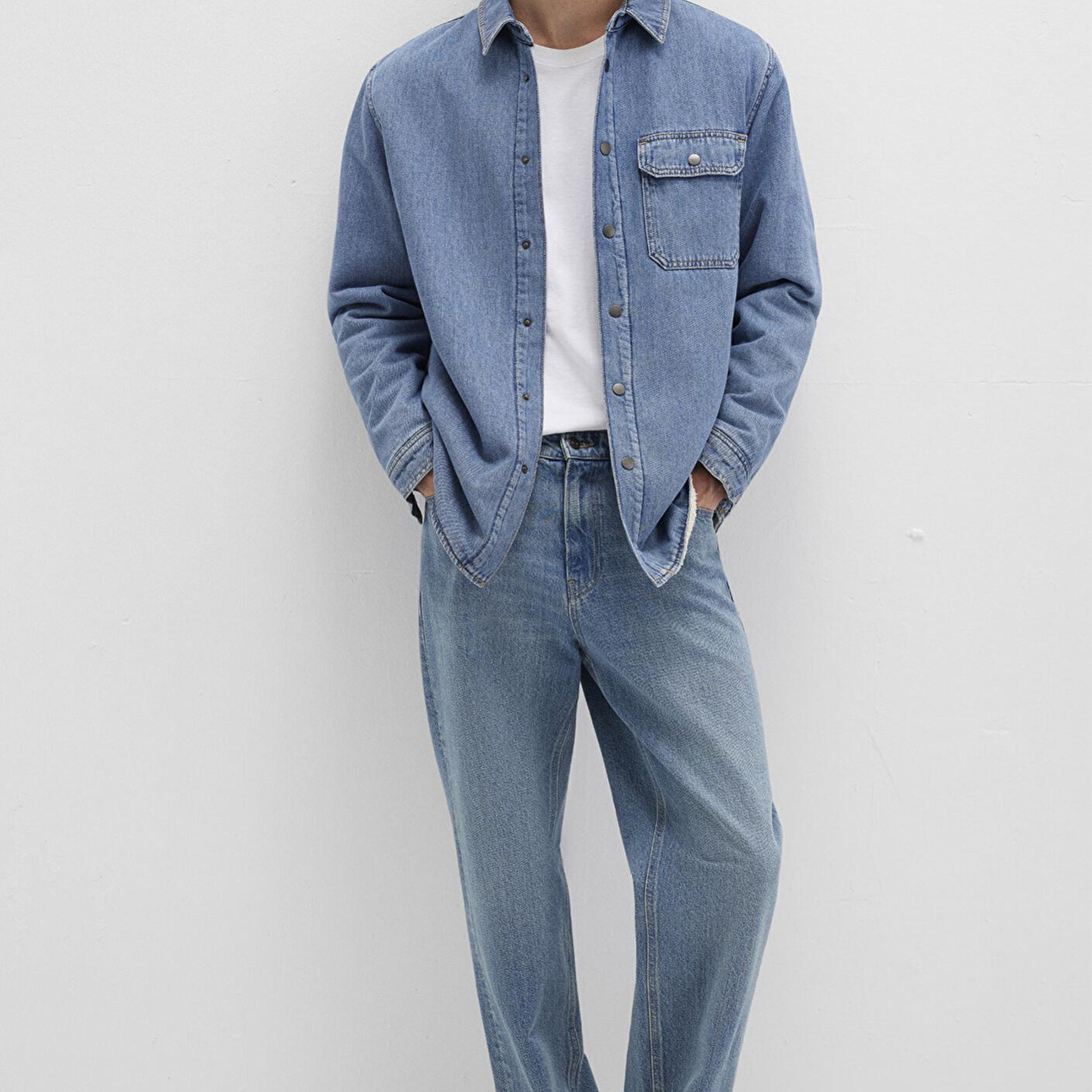 Mavi Jeremy Classic Denim Süni Kürklü Indigo Mavisi Jean Gömlek Oversize / Geniş Kesim 0211186-88559