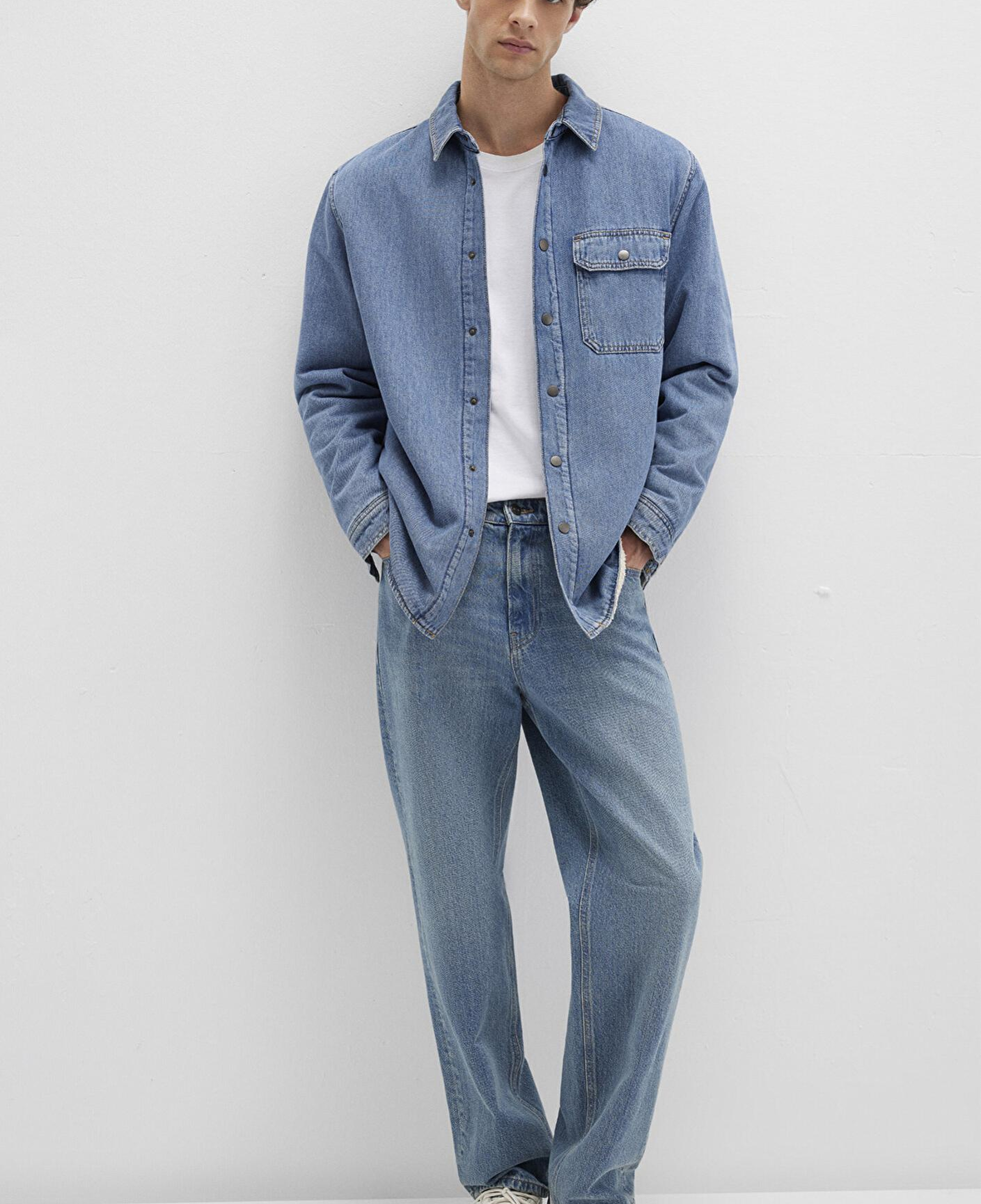 Mavi Jeremy Classic Denim Süni Kürklü Indigo Mavisi Jean Gömlek Oversize / Geniş Kesim 0211186-88559