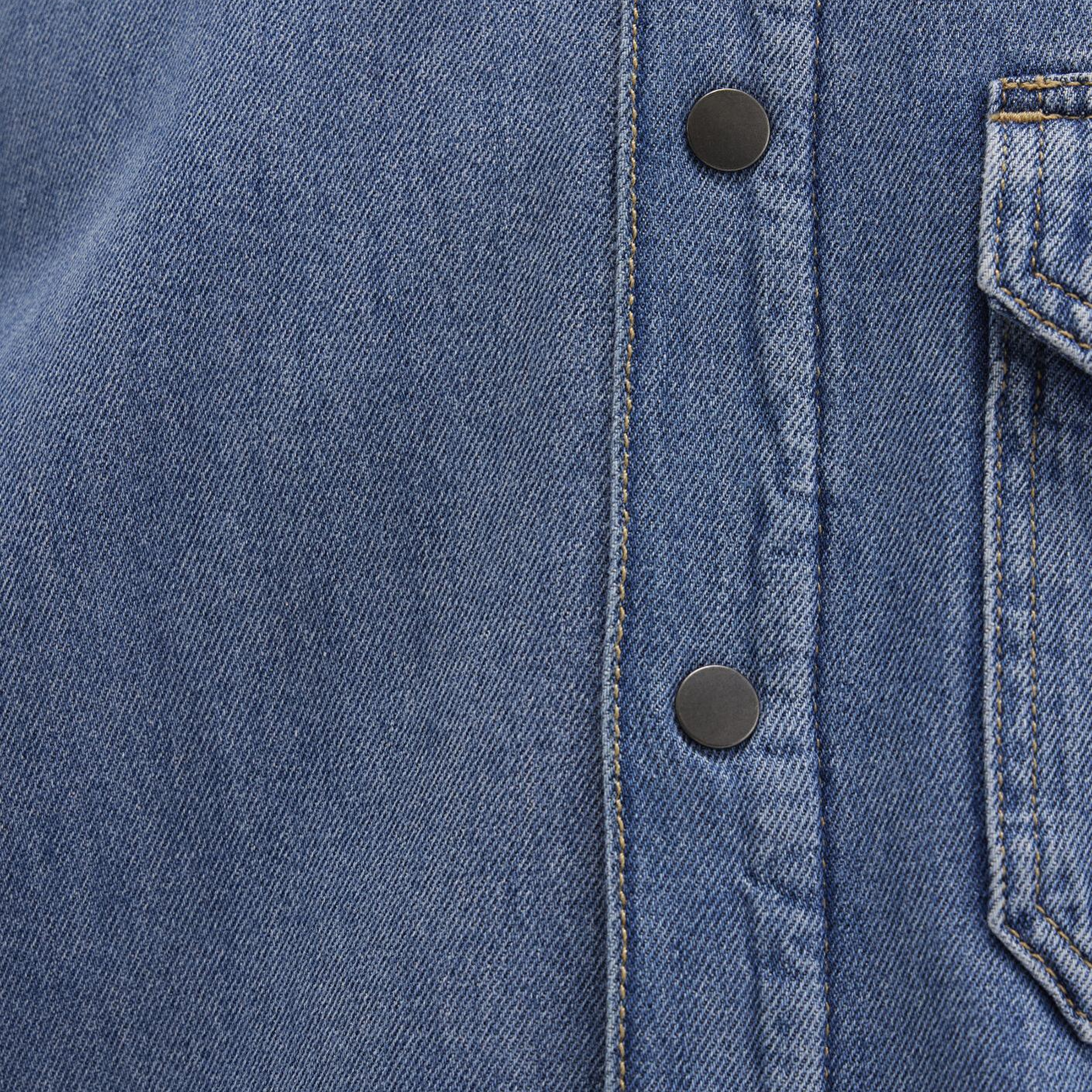 Mavi Jeremy Classic Denim Süni Kürklü Indigo Mavisi Jean Gömlek Oversize / Geniş Kesim 0211186-88559