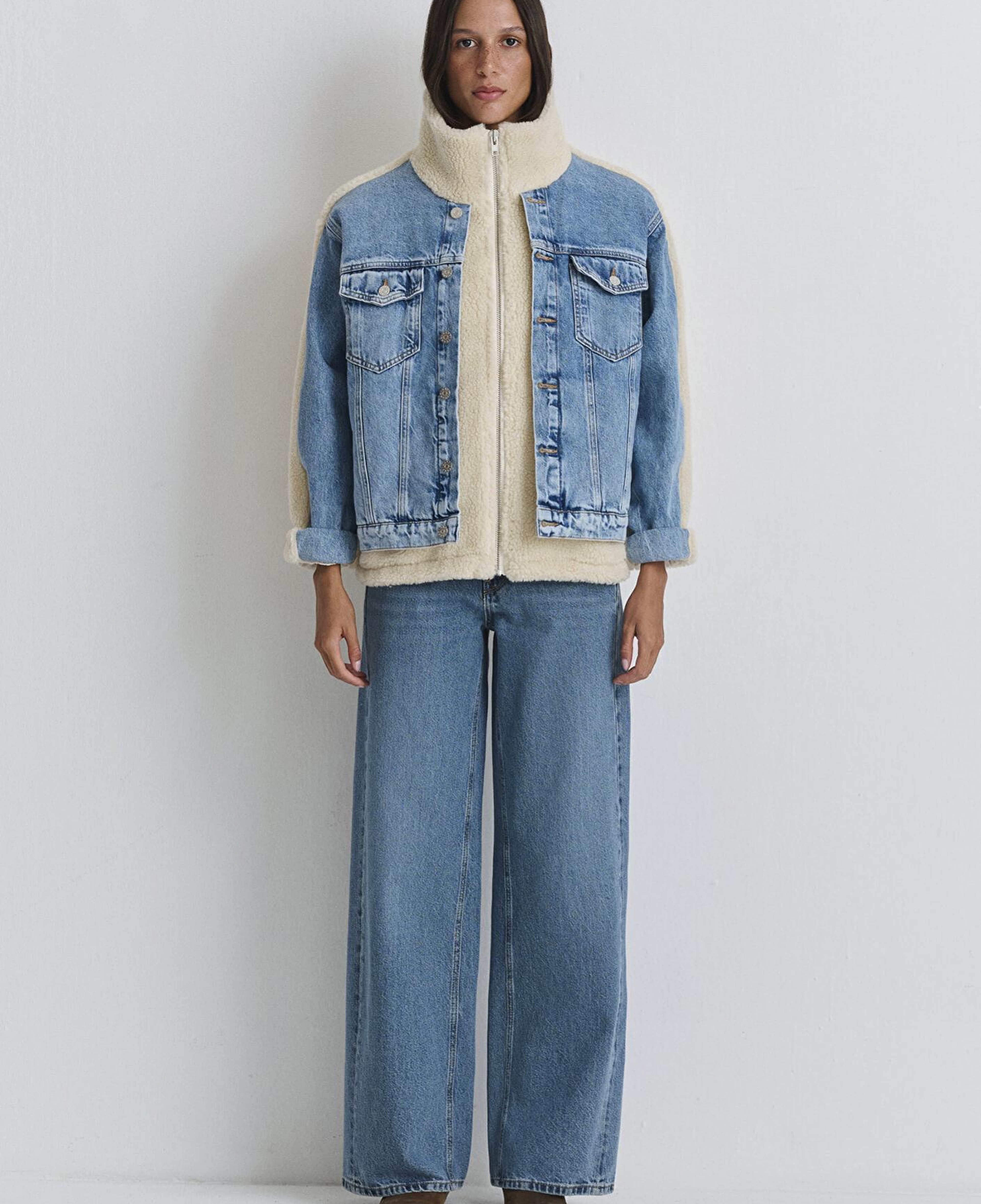 Mavi Rubina 90lar Açık Mavi Suni Kürklü  Jean Ceket 1110278-88589