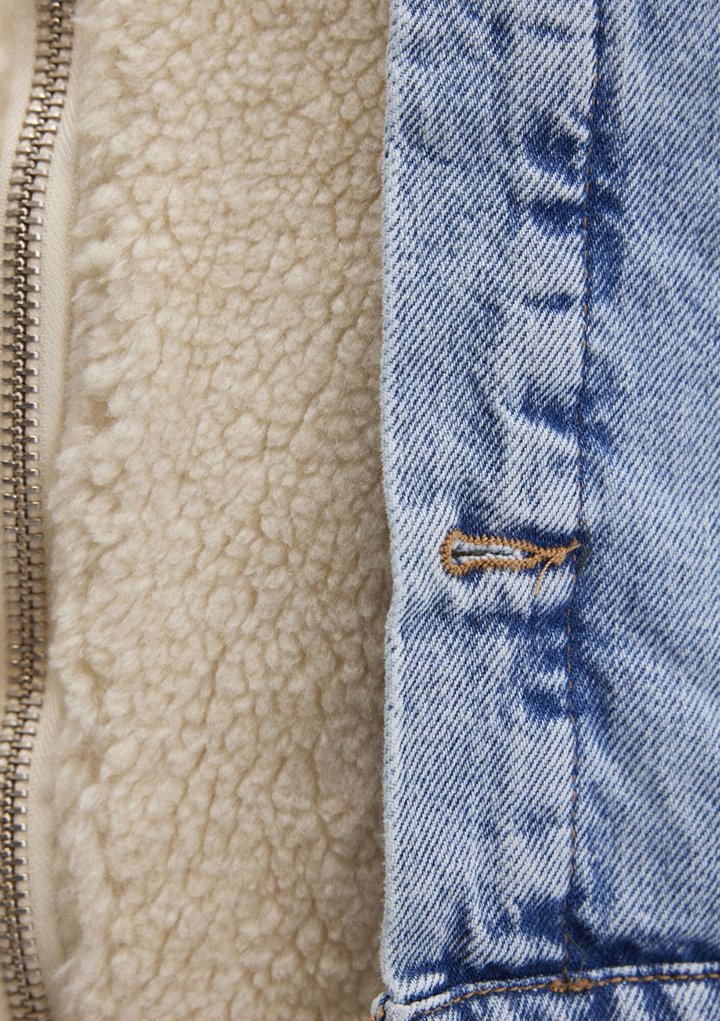 Mavi Rubina 90lar Açık Mavi Suni Kürklü  Jean Ceket 1110278-88589