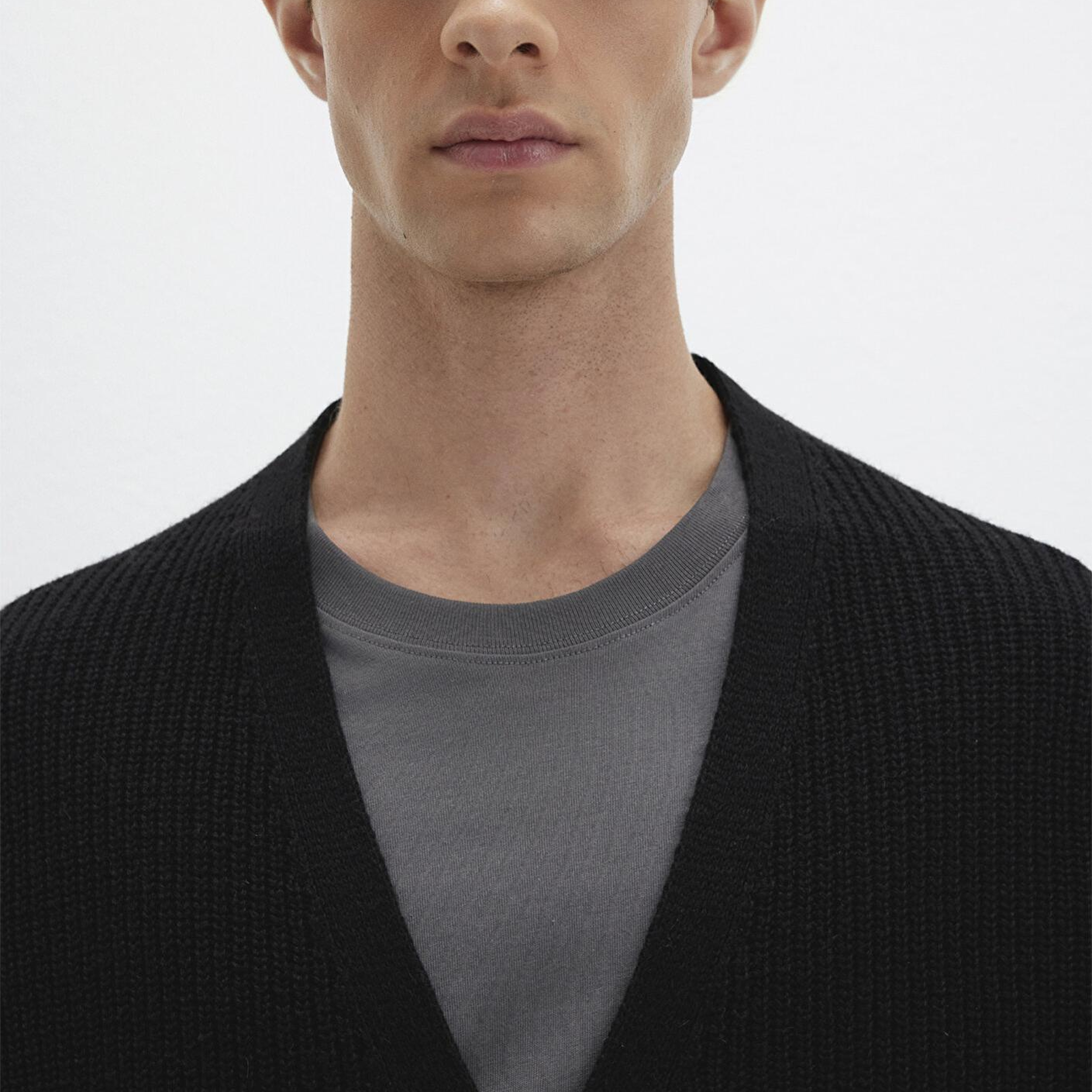 Mavi Yün Karışımlı Fermuarlı Siyah Hırka Regular Fit / Normal Kesim 0710262-900