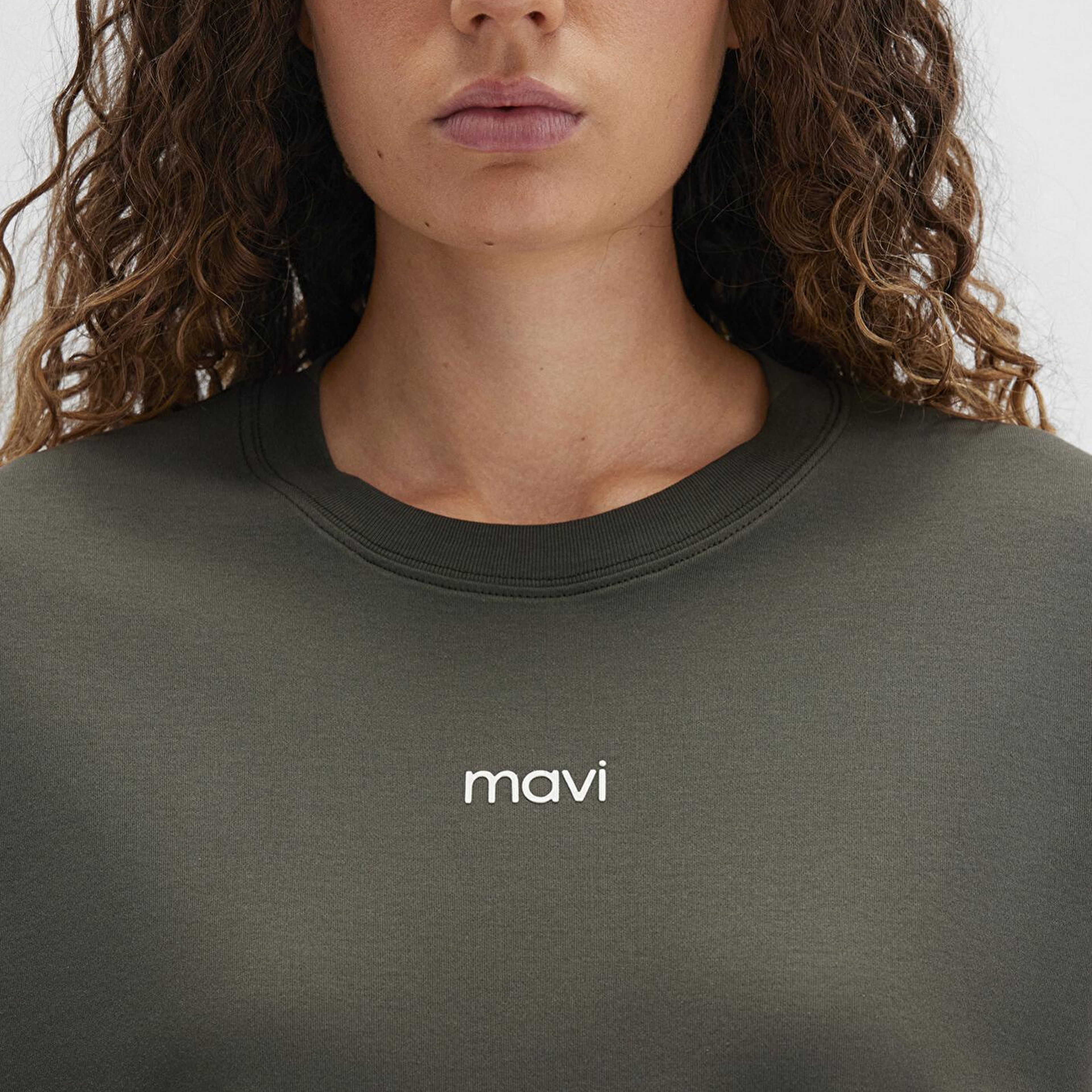 Mavi Mavi Logo Baskılı İnterlok Yeşil Tişört Regular Fit / Normal Kesim 1612829-71553