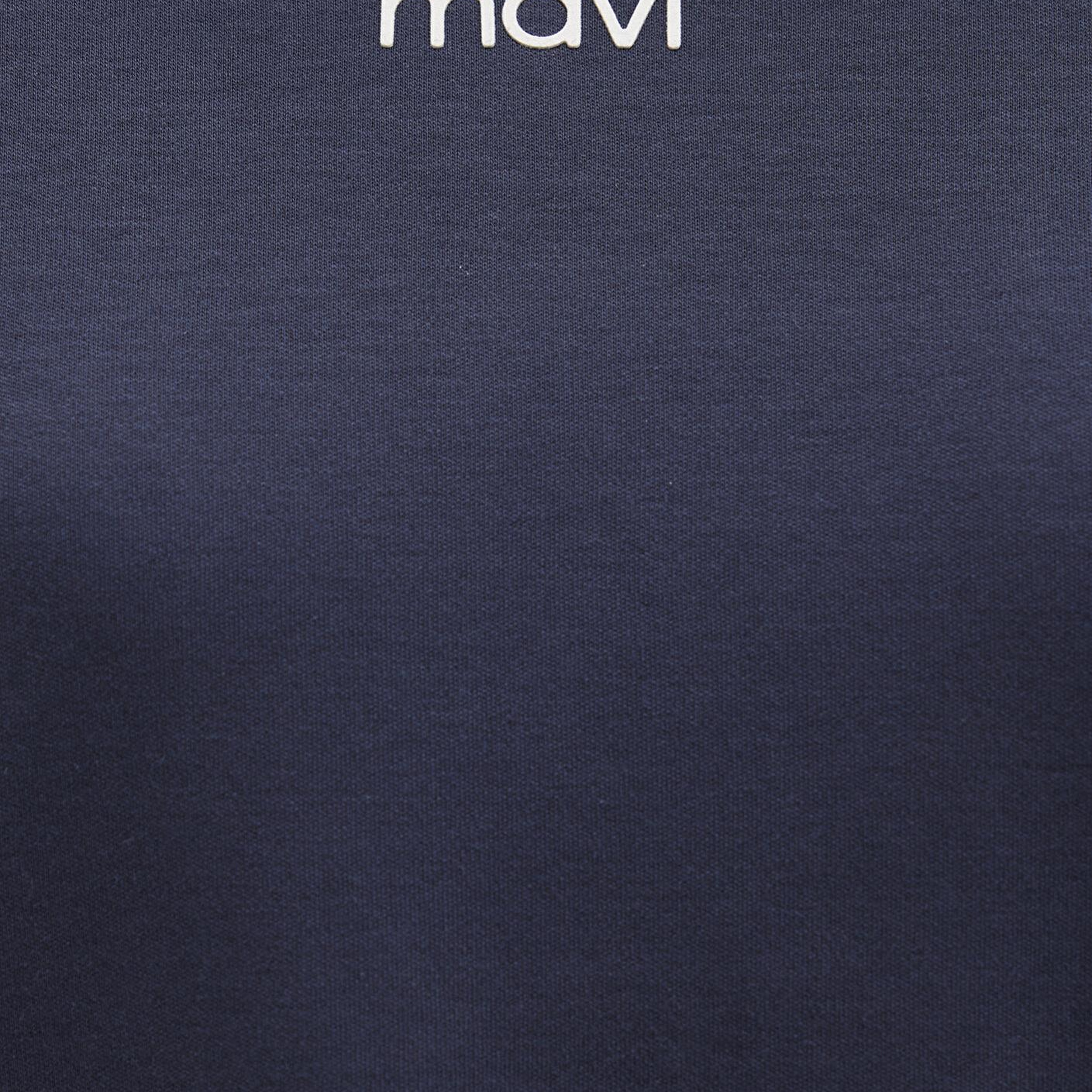 Mavi Mavi Logo Baskılı İnterlok Lacivert Tişört Regular Fit / Normal Kesim 1612829-85315