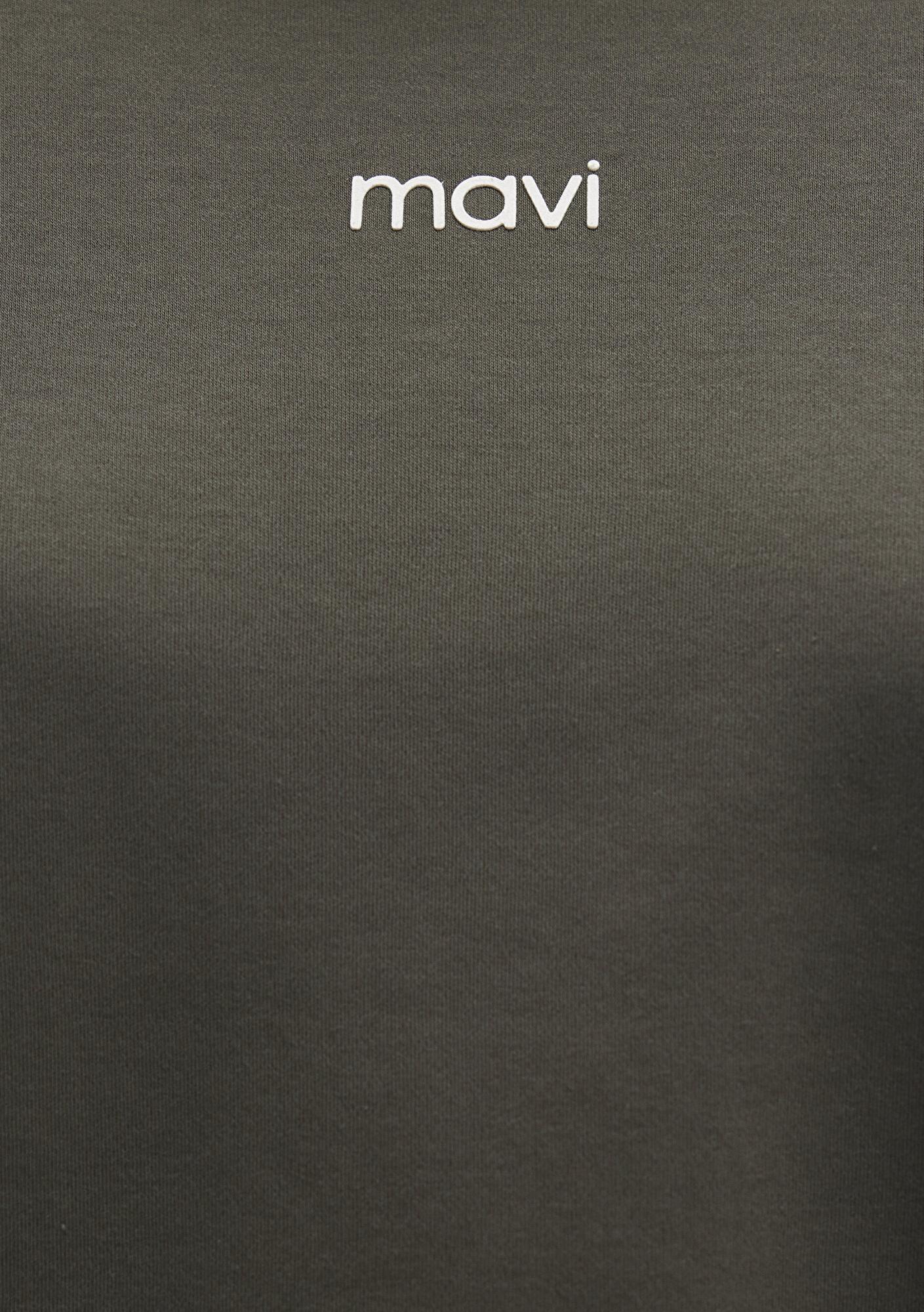 Mavi Mavi Logo Baskılı İnterlok Yeşil Tişört Regular Fit / Normal Kesim 1612829-71553