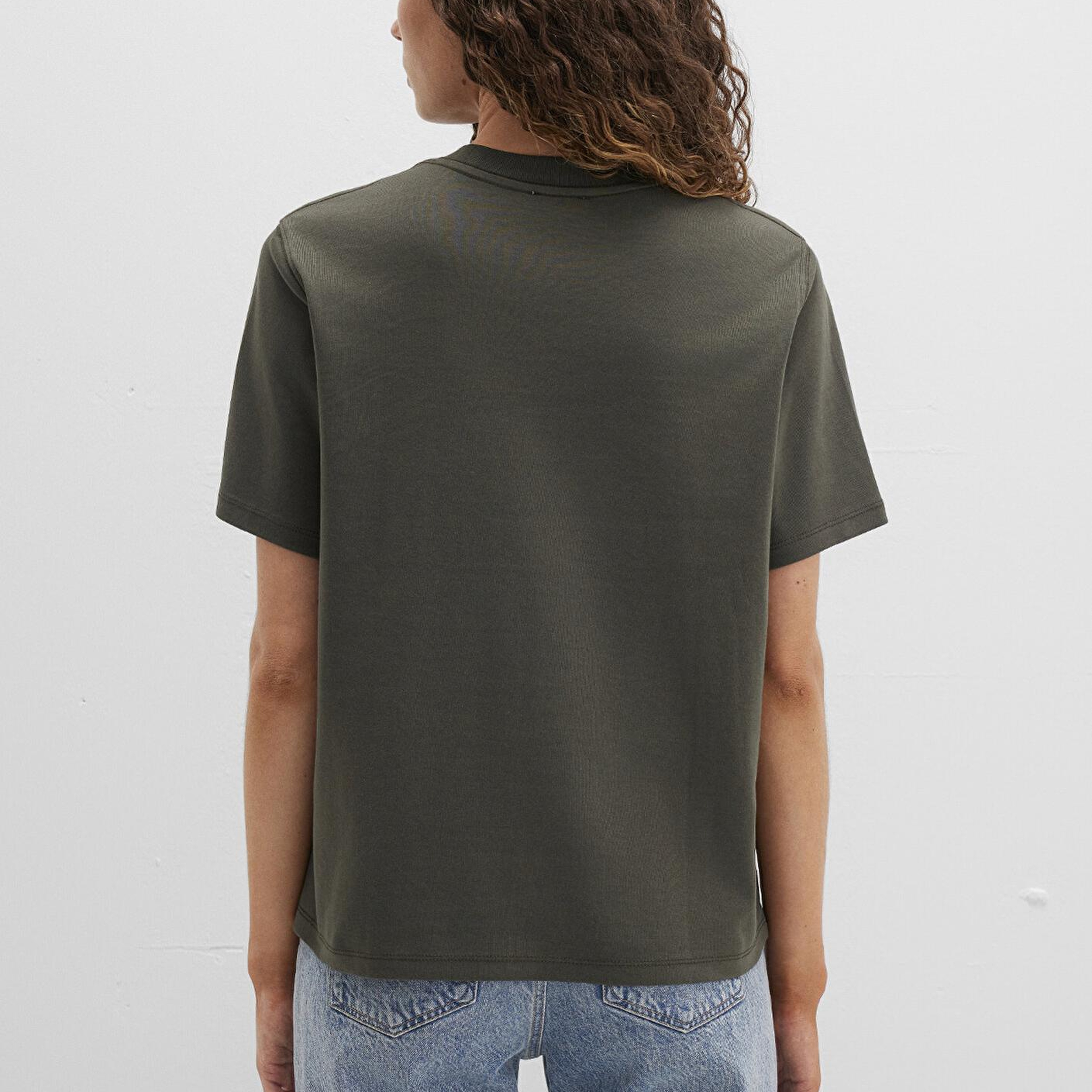 Mavi Mavi Logo Baskılı İnterlok Yeşil Tişört Regular Fit / Normal Kesim 1612829-71553