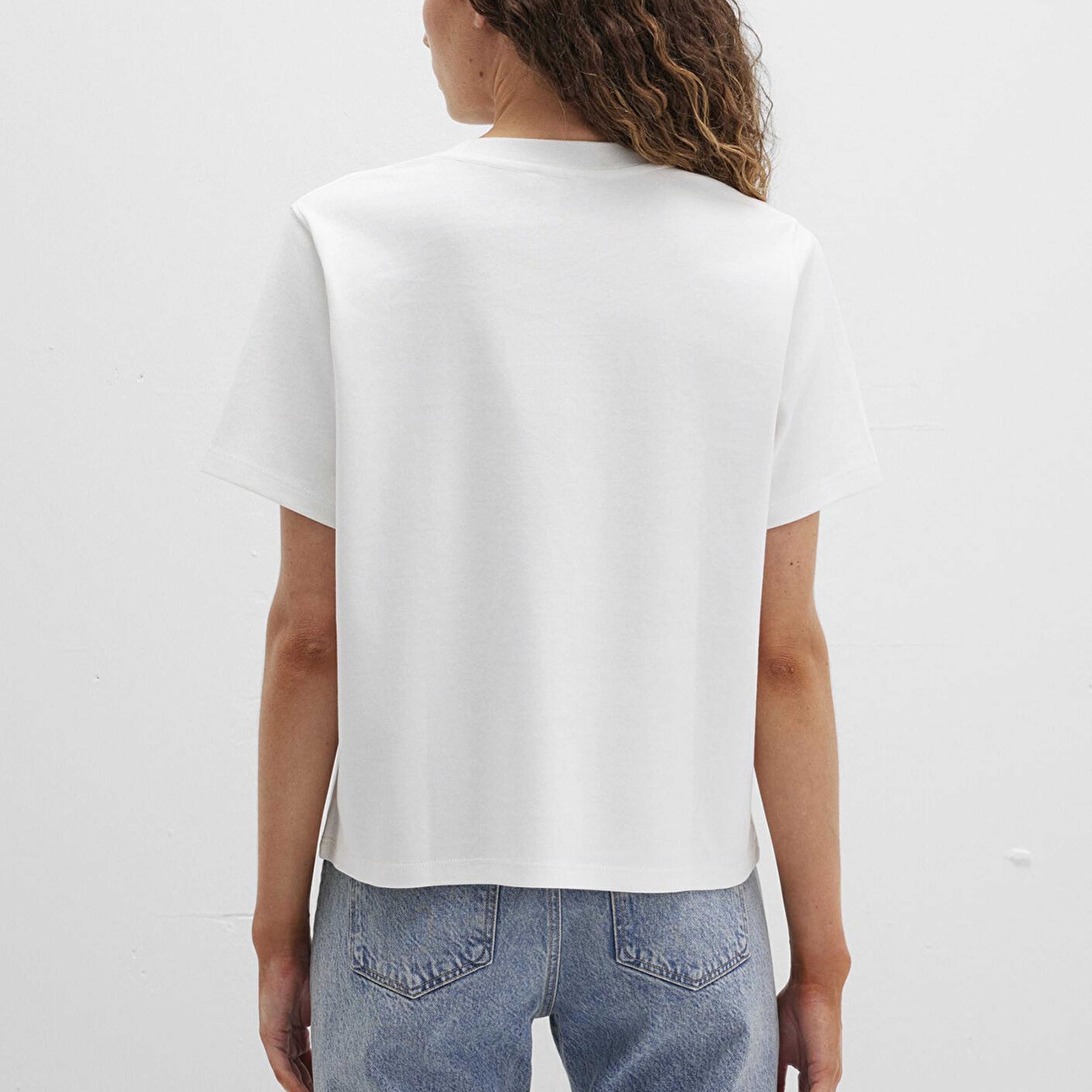 Mavi Mavi Logo Baskılı İnterlok Beyaz Tişört Regular Fit / Normal Kesim 1612829-80194