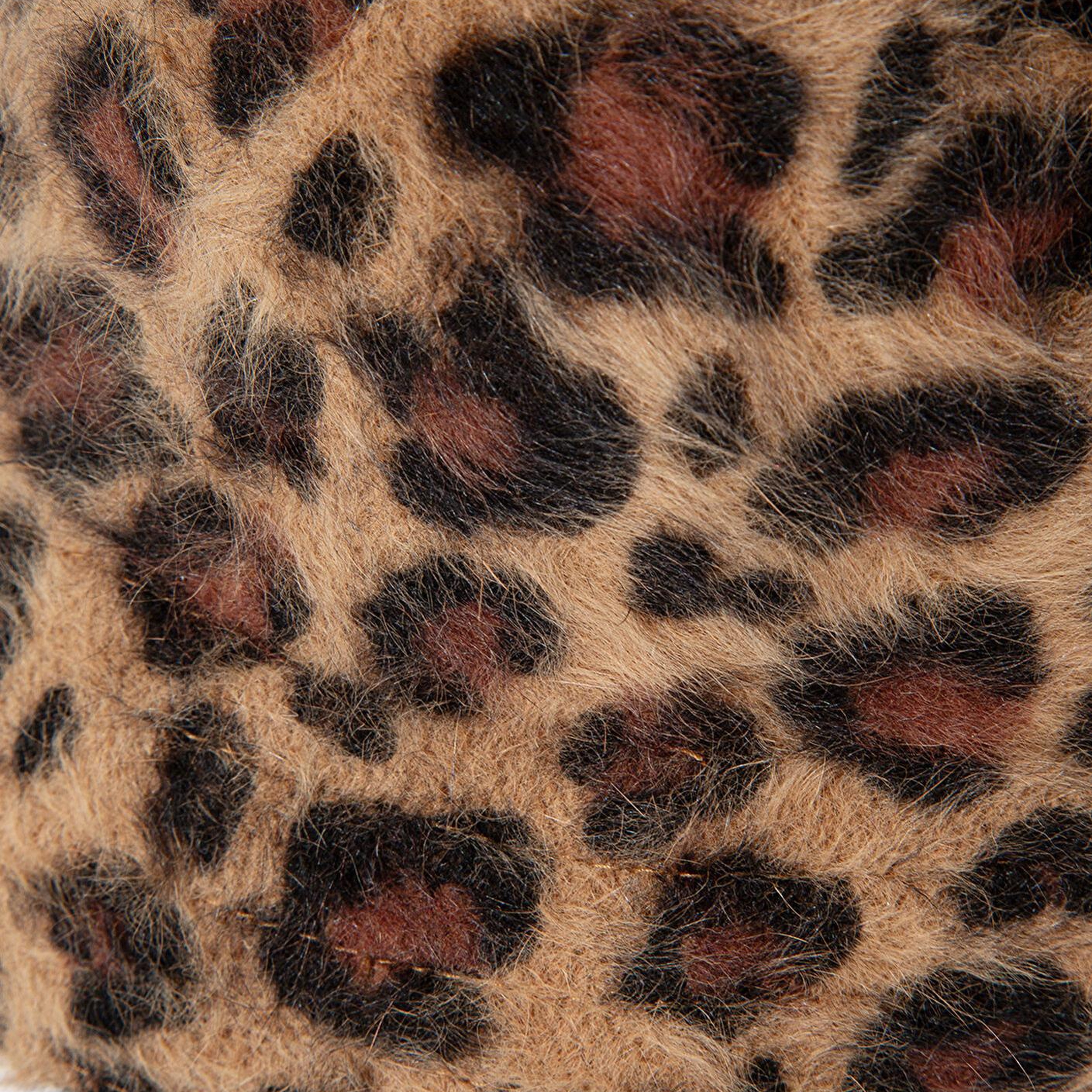 Mavi Peluş Leopar Desenli Bucket Şapka 198988-25818