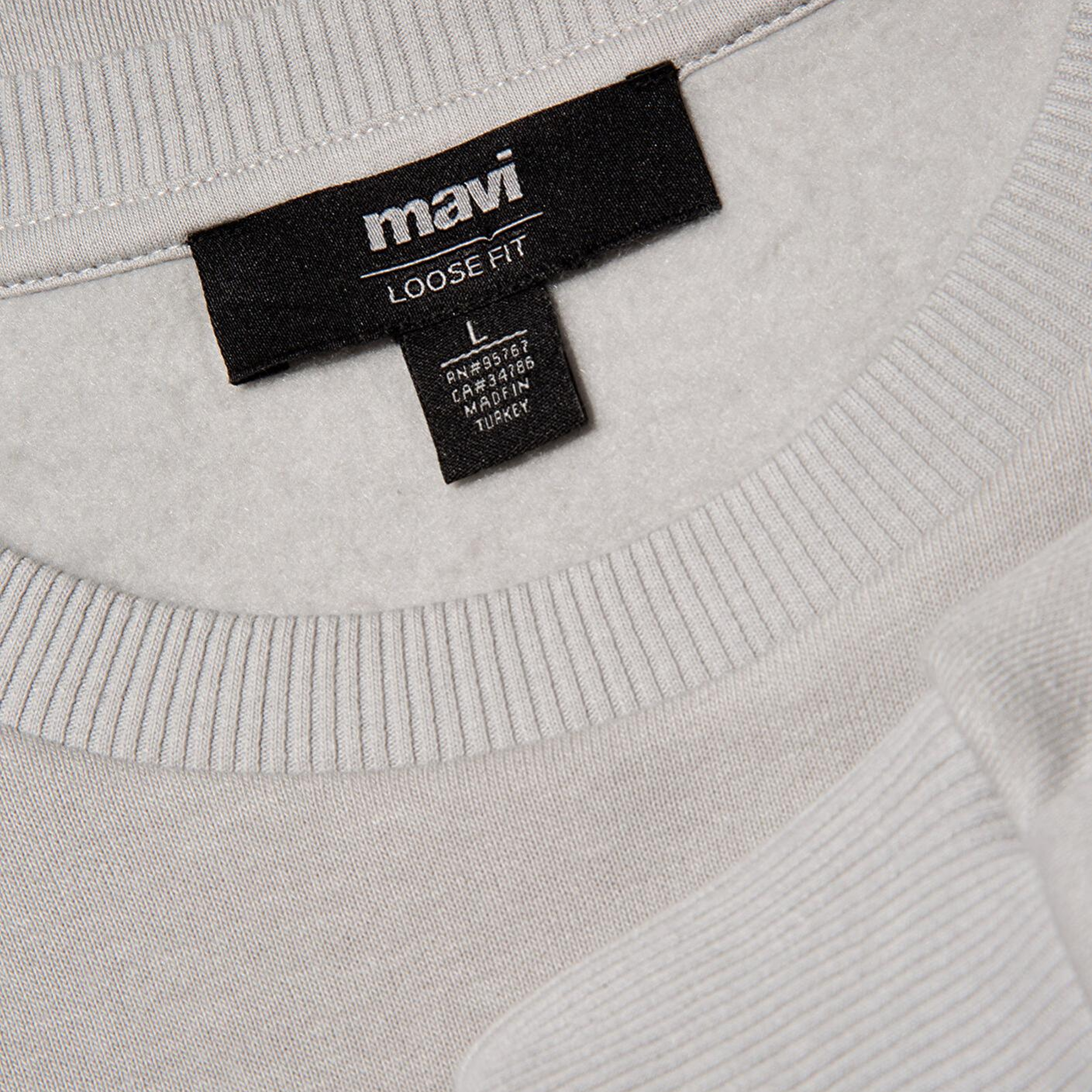 Mavi Bisiklet Yaka Gri Basic Sweatshirt 0S10276-81582