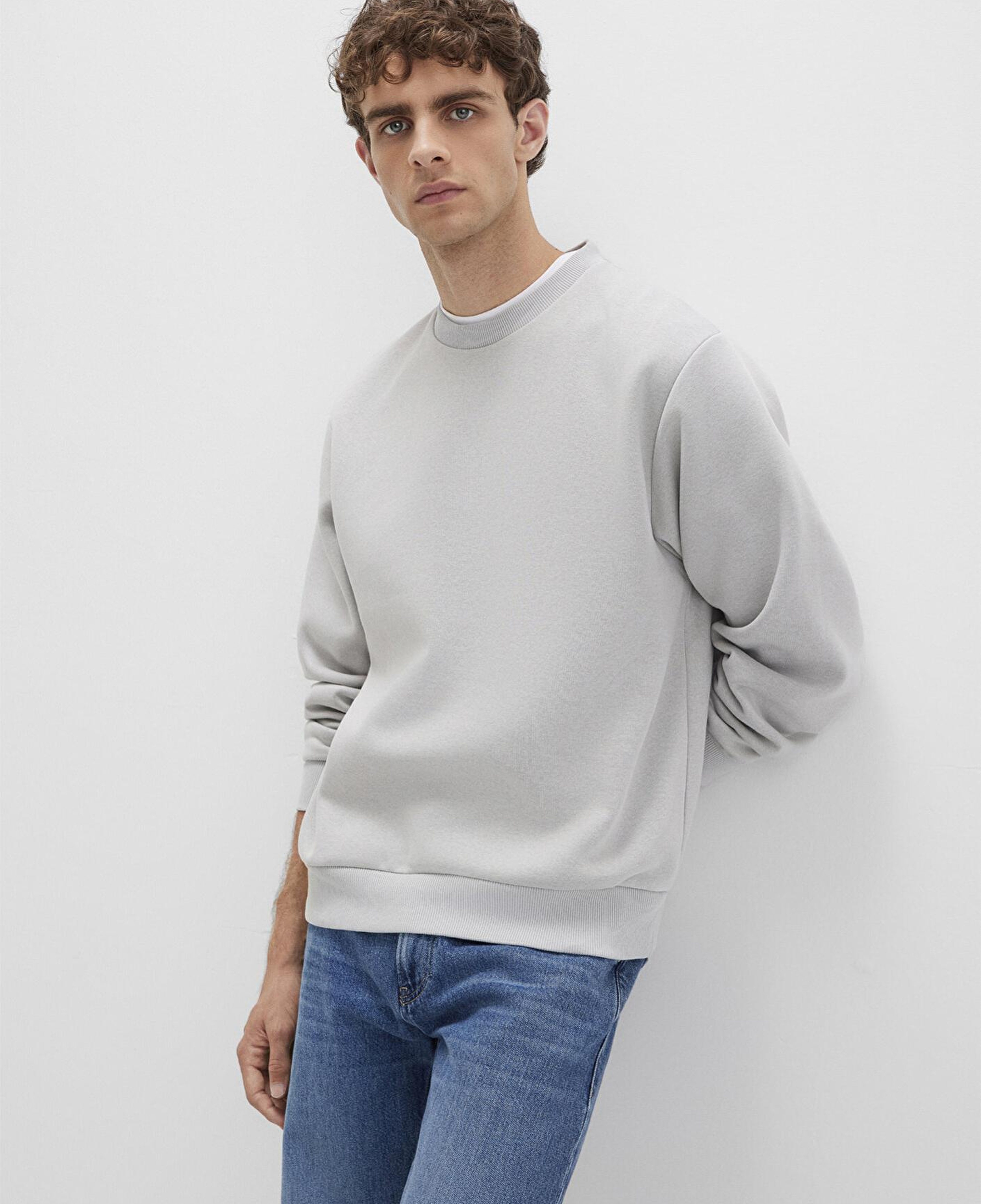 Mavi Bisiklet Yaka Gri Basic Sweatshirt 0S10276-81582
