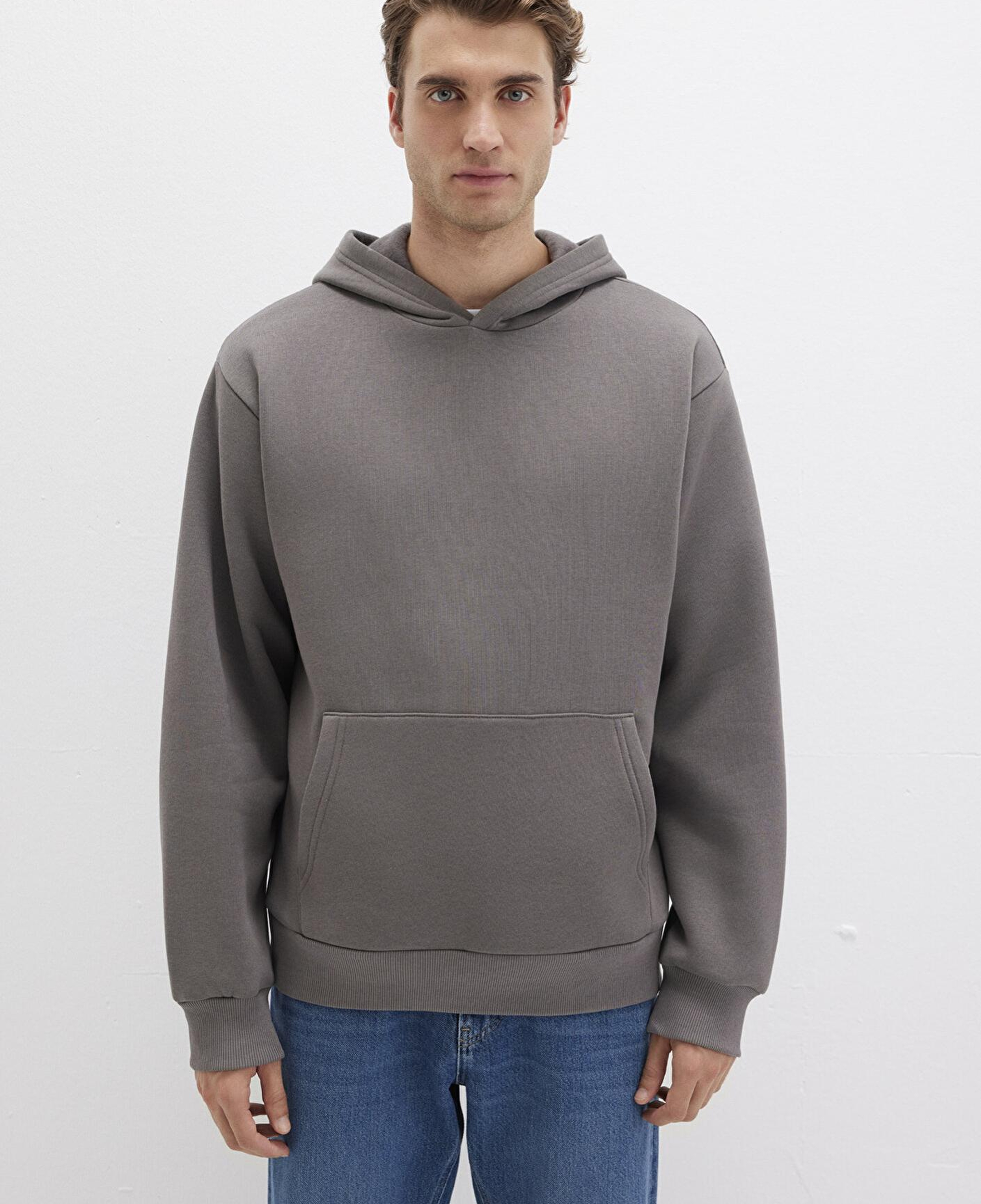 Mavi Kapüşonlu Antrasit Basic Sweatshirt 0S10275-70096