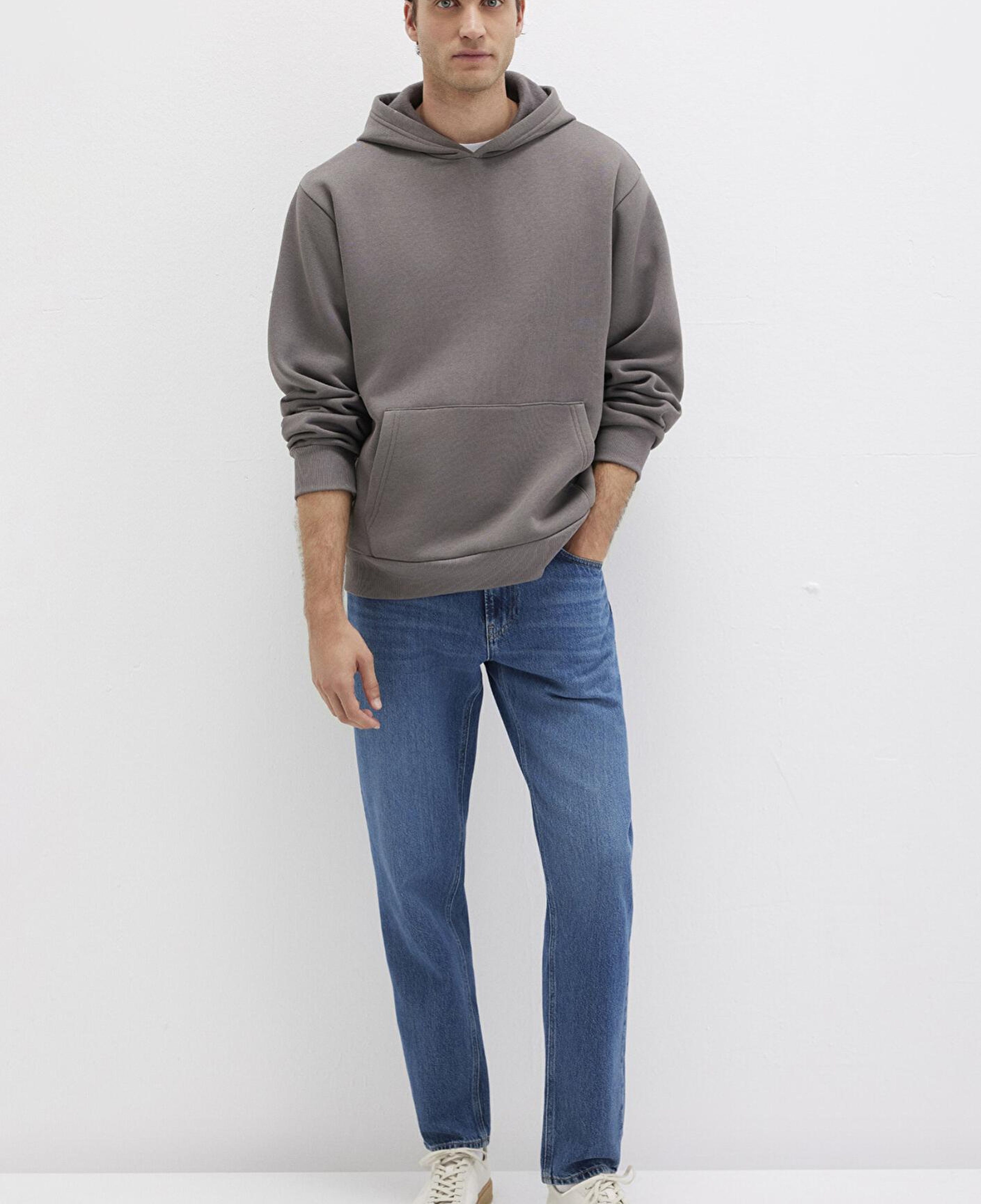 Mavi Kapüşonlu Antrasit Basic Sweatshirt 0S10275-70096