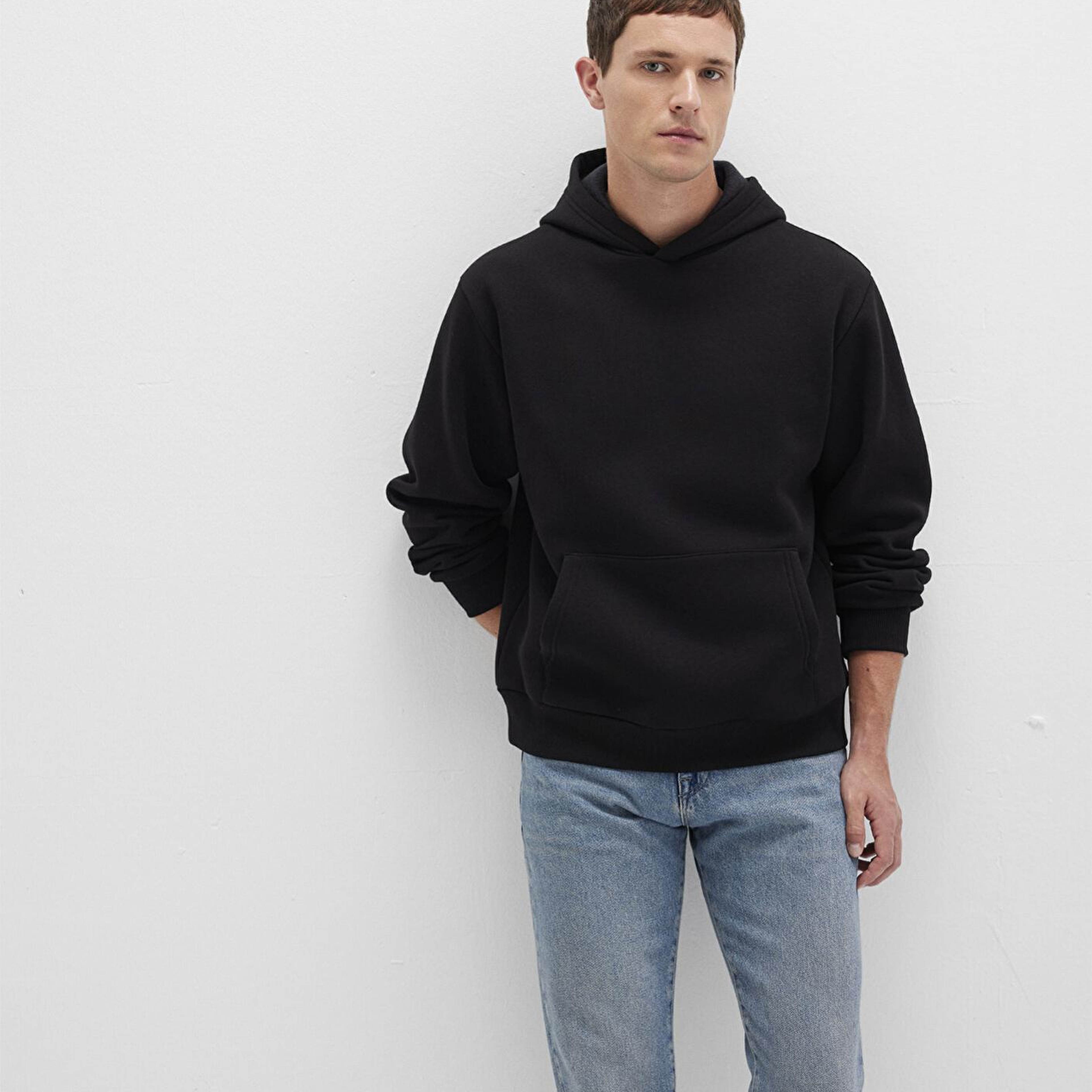 Mavi Kapüşonlu Siyah Basic Sweatshirt 0S10275-900