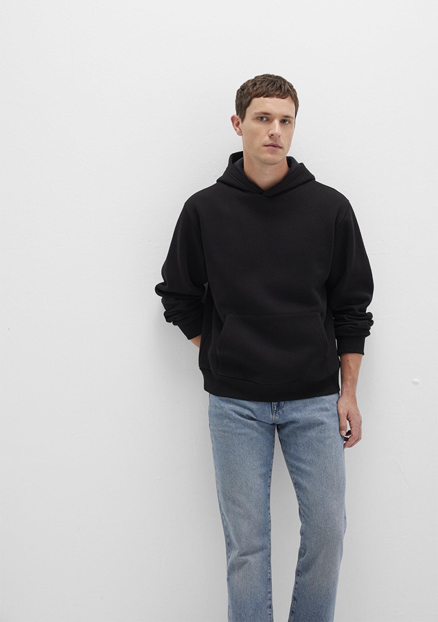 Mavi Kapüşonlu Siyah Basic Sweatshirt 0S10275-900