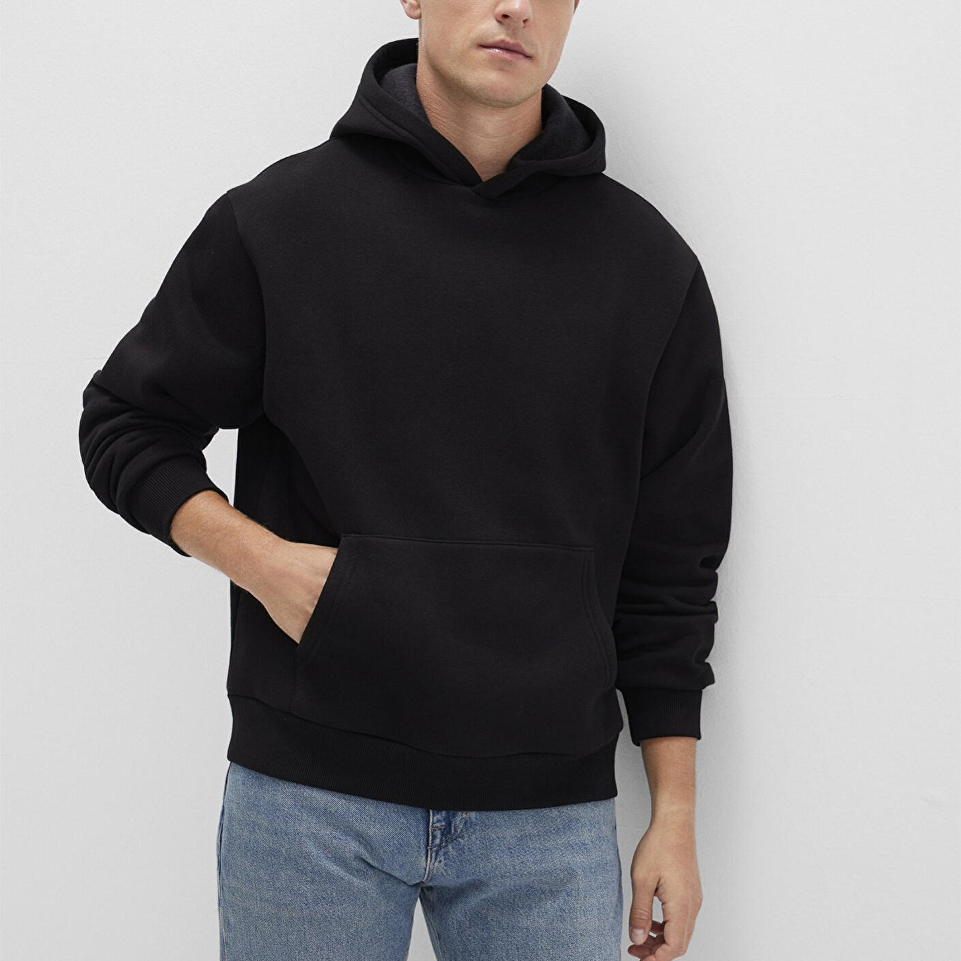 Mavi Kapüşonlu Siyah Basic Sweatshirt 0S10275-900