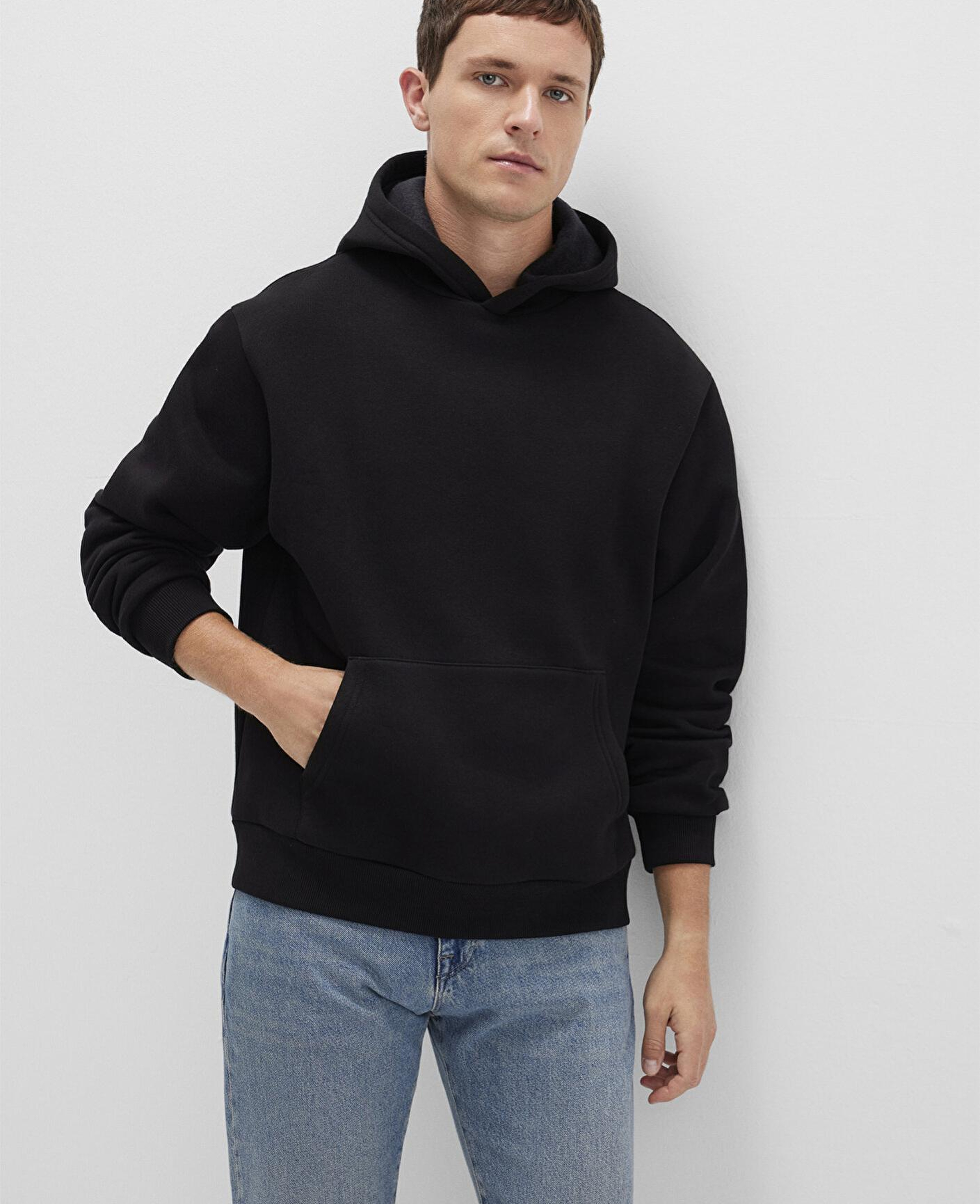 Mavi Kapüşonlu Siyah Basic Sweatshirt 0S10275-900