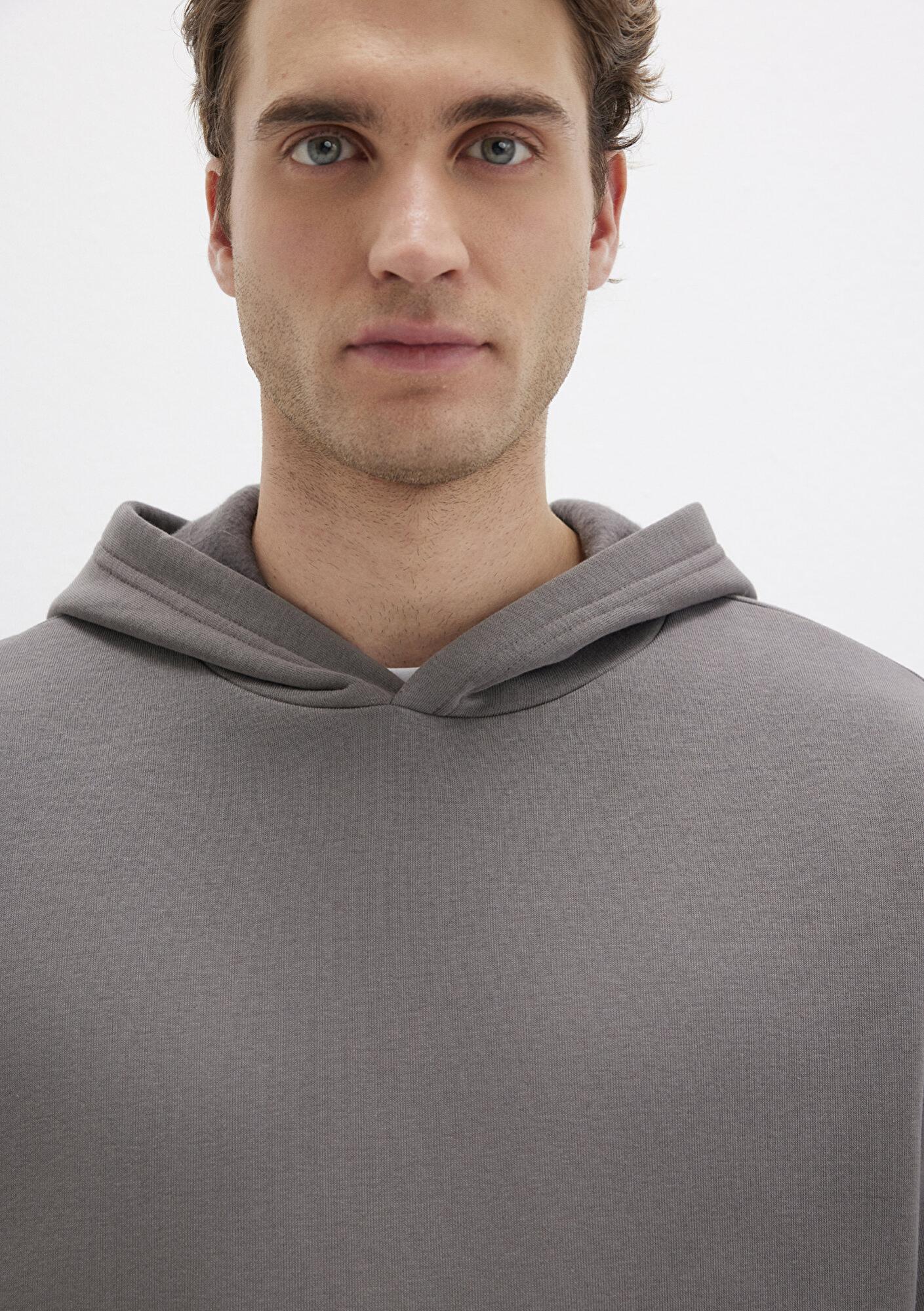 Mavi Kapüşonlu Antrasit Basic Sweatshirt 0S10275-70096