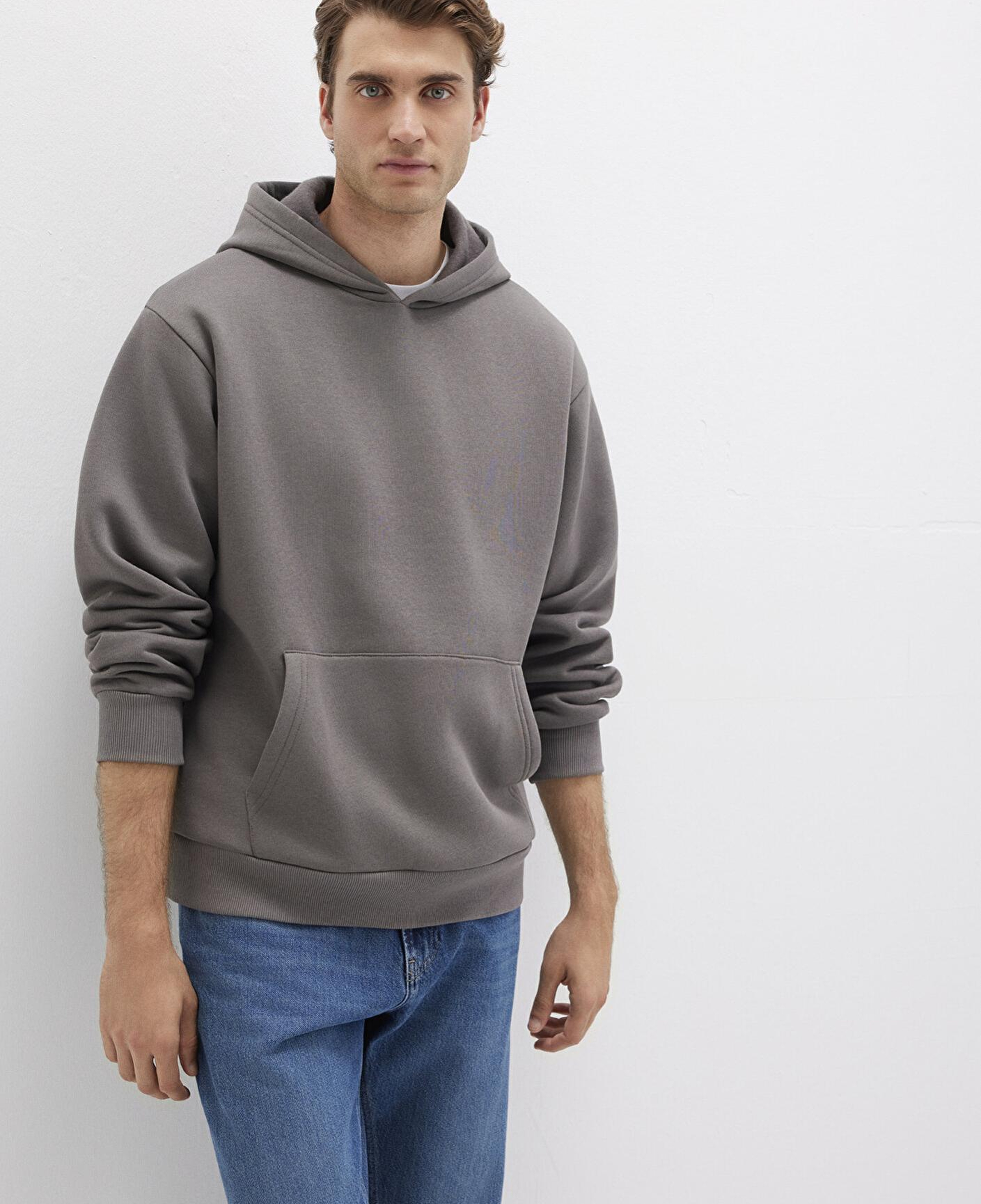Mavi Kapüşonlu Antrasit Basic Sweatshirt 0S10275-70096
