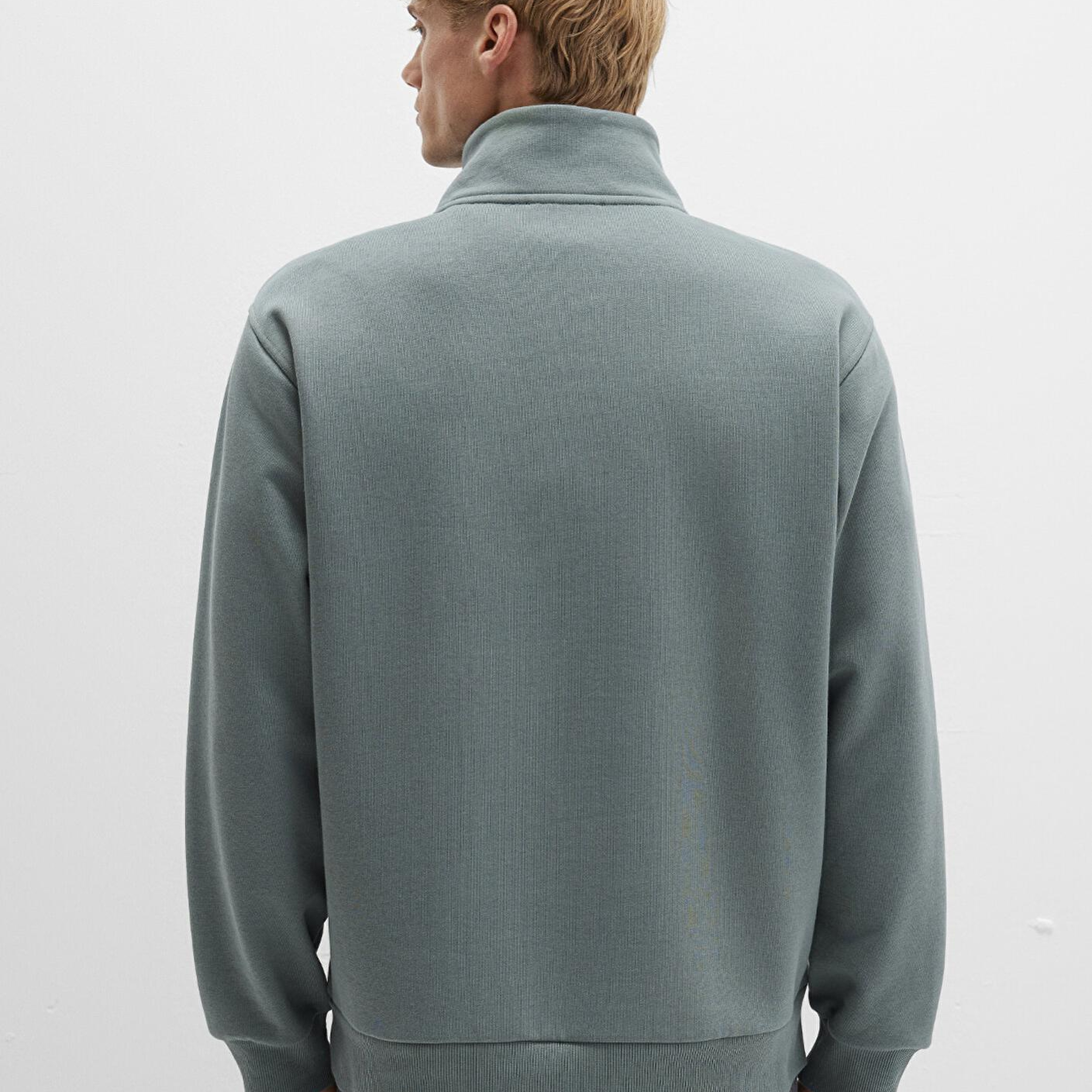 Mavi Yarı Fermuarlı Yeşil Basic Sweatshirt 0S10278-71577