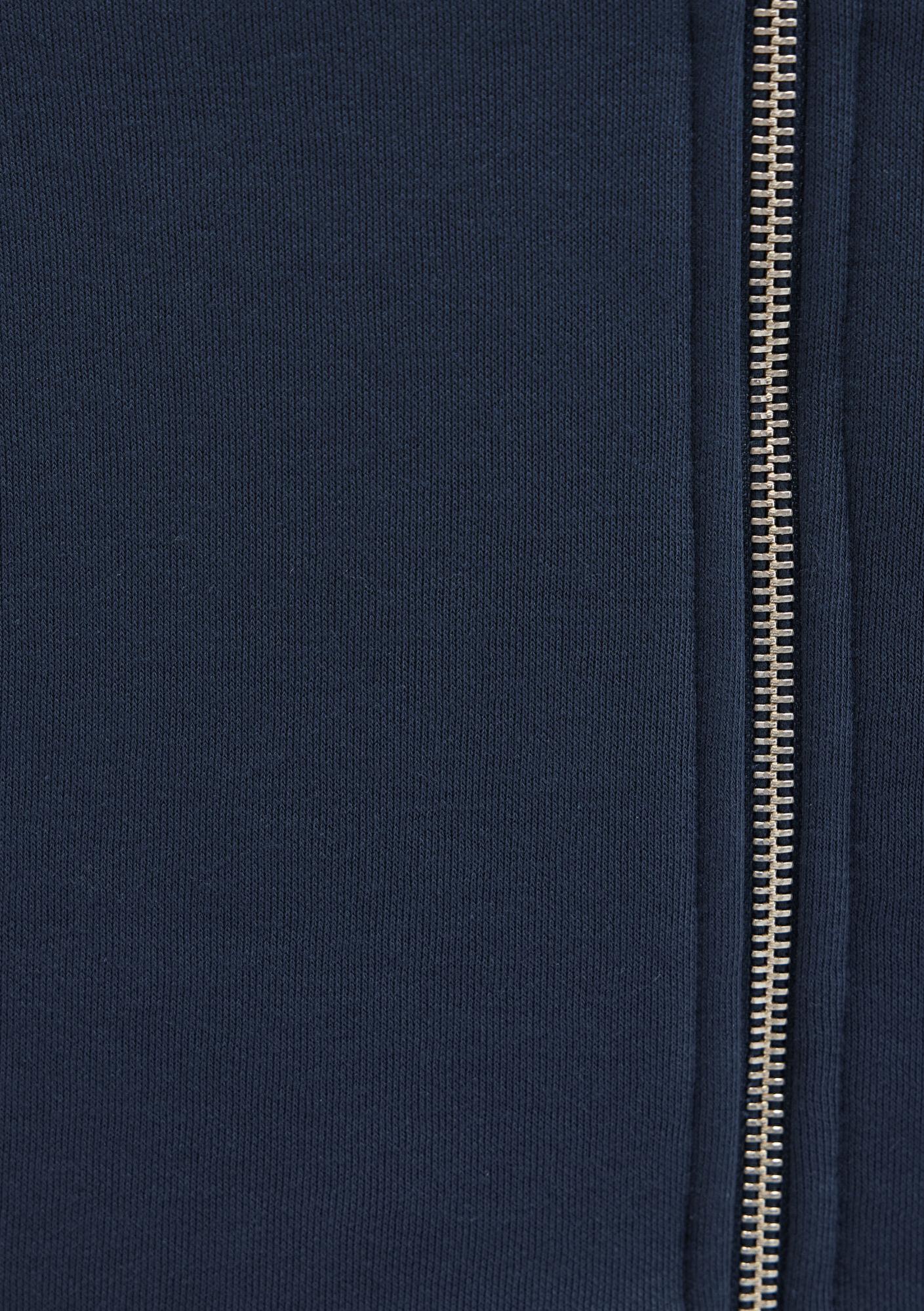 Mavi Kapüşonlu Fermuarlı Lacivert Basic Sweatshirt 0S10277-70490