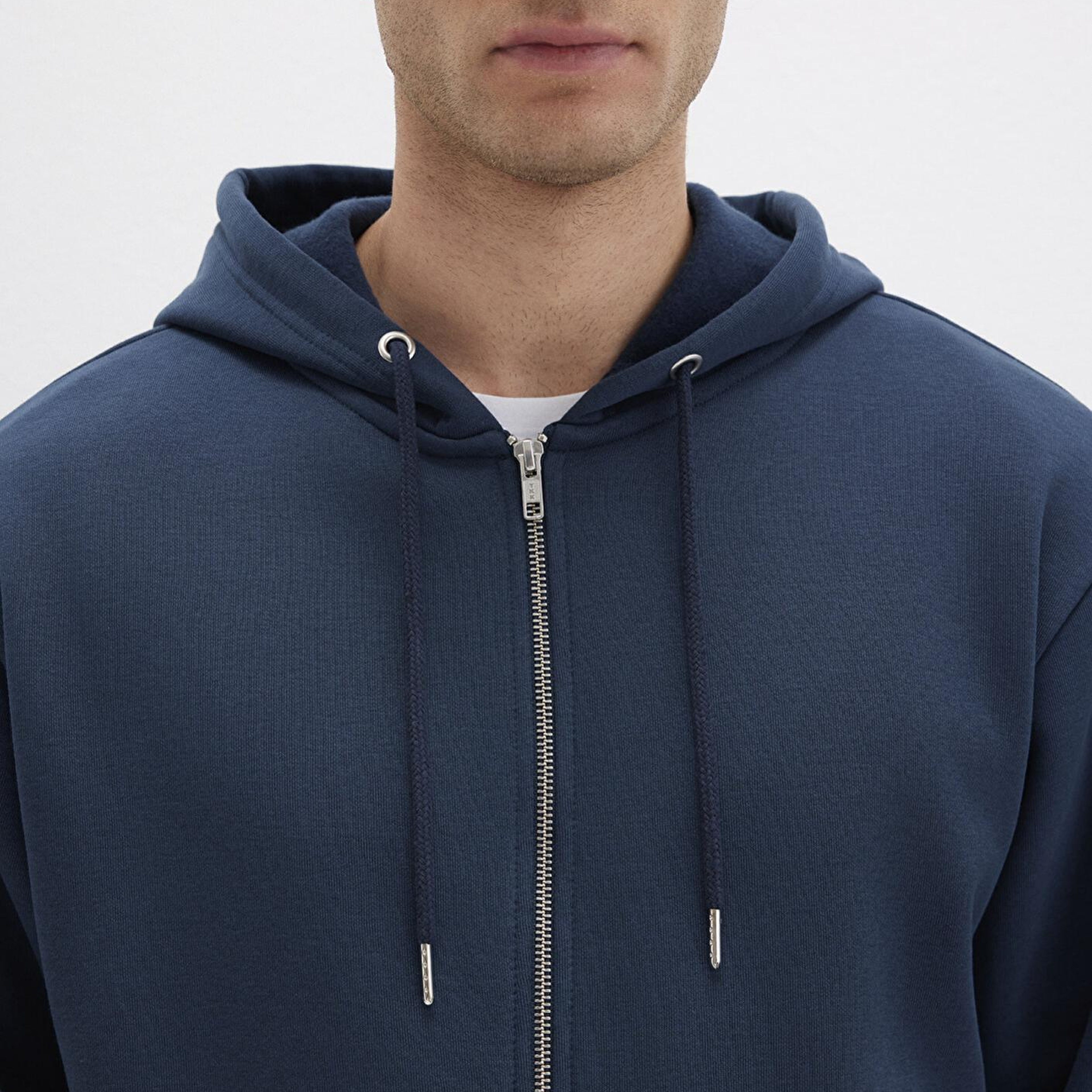 Mavi Kapüşonlu Fermuarlı Lacivert Basic Sweatshirt 0S10277-70490