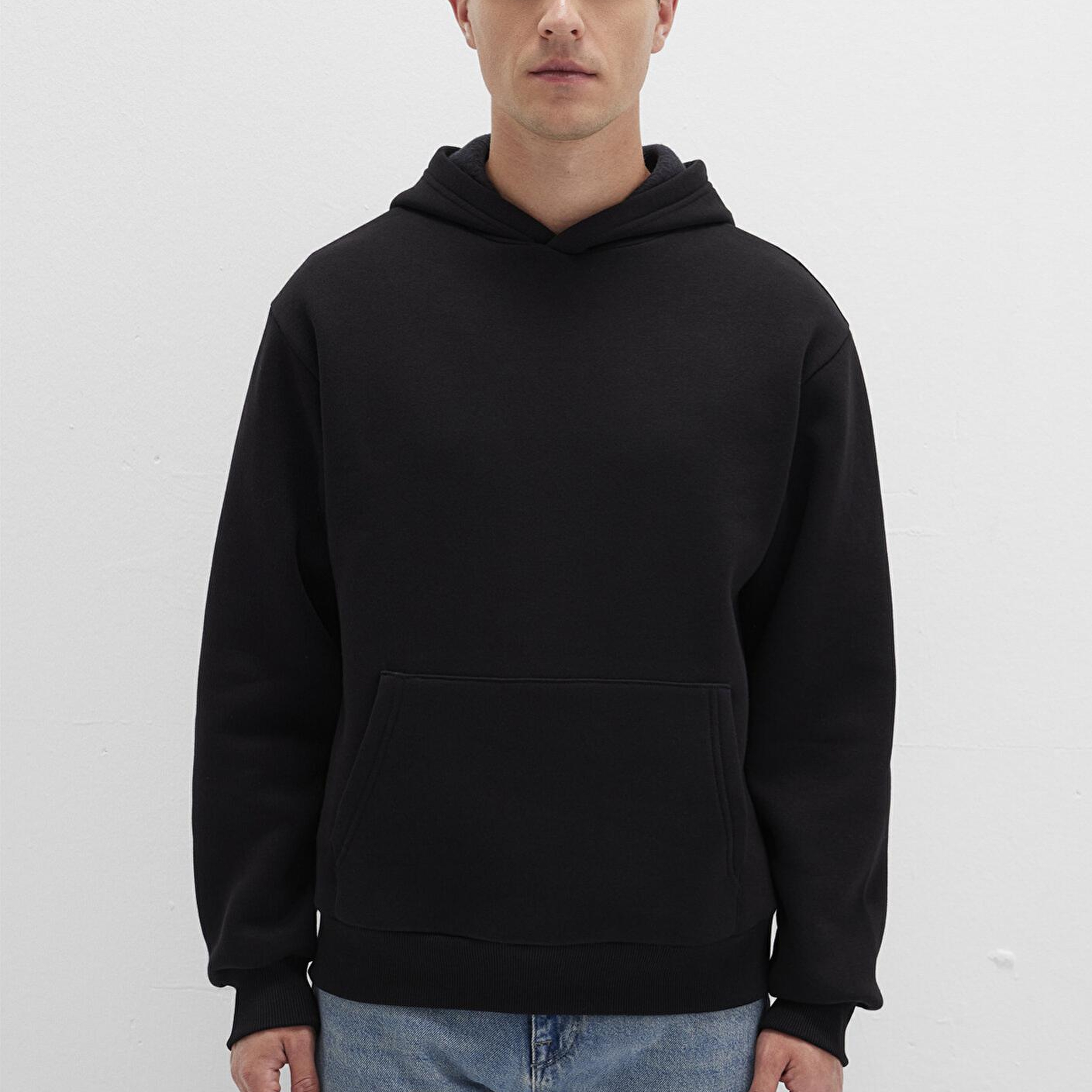 Mavi Kapüşonlu Siyah Basic Sweatshirt 0S10275-900
