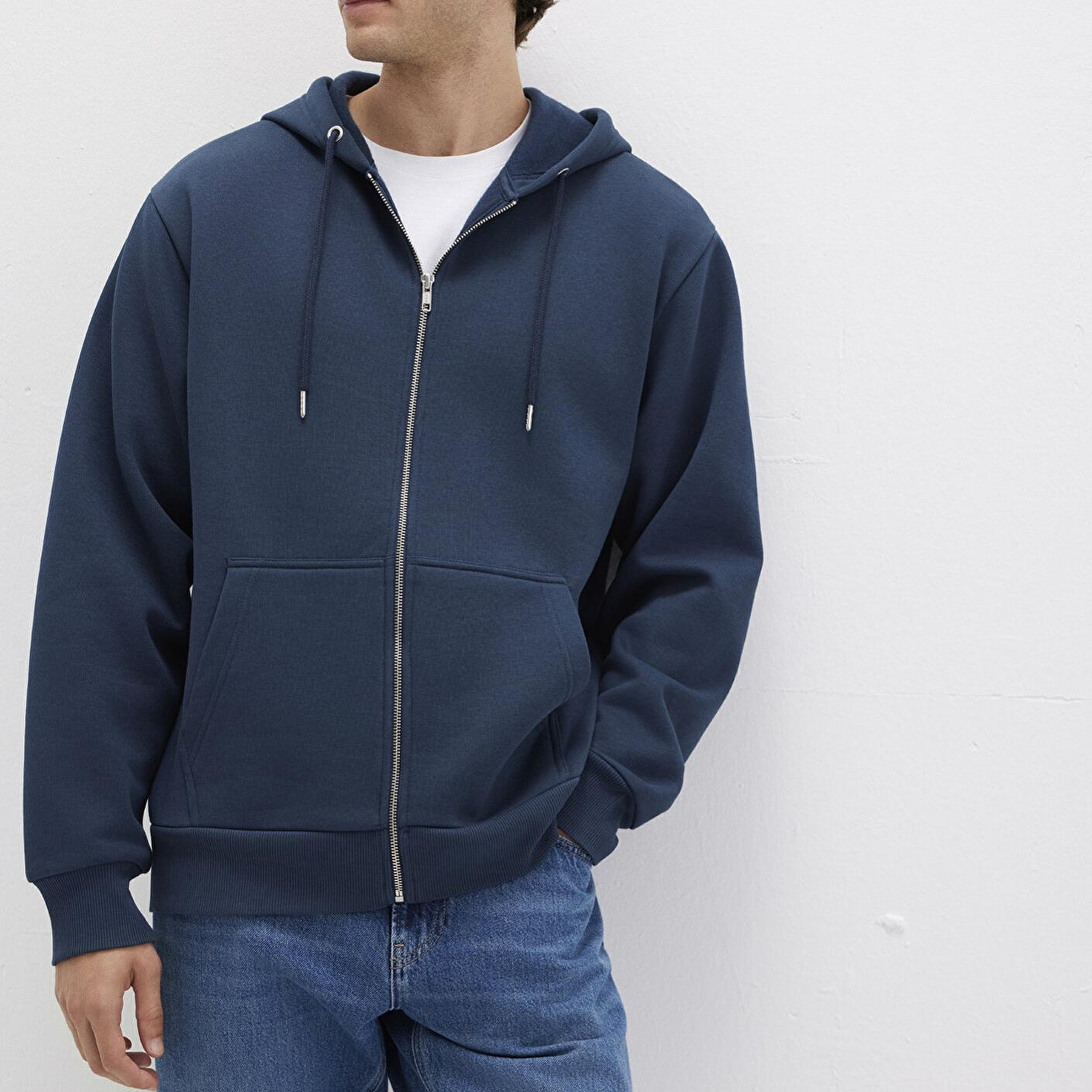 Mavi Kapüşonlu Fermuarlı Lacivert Basic Sweatshirt 0S10277-70490