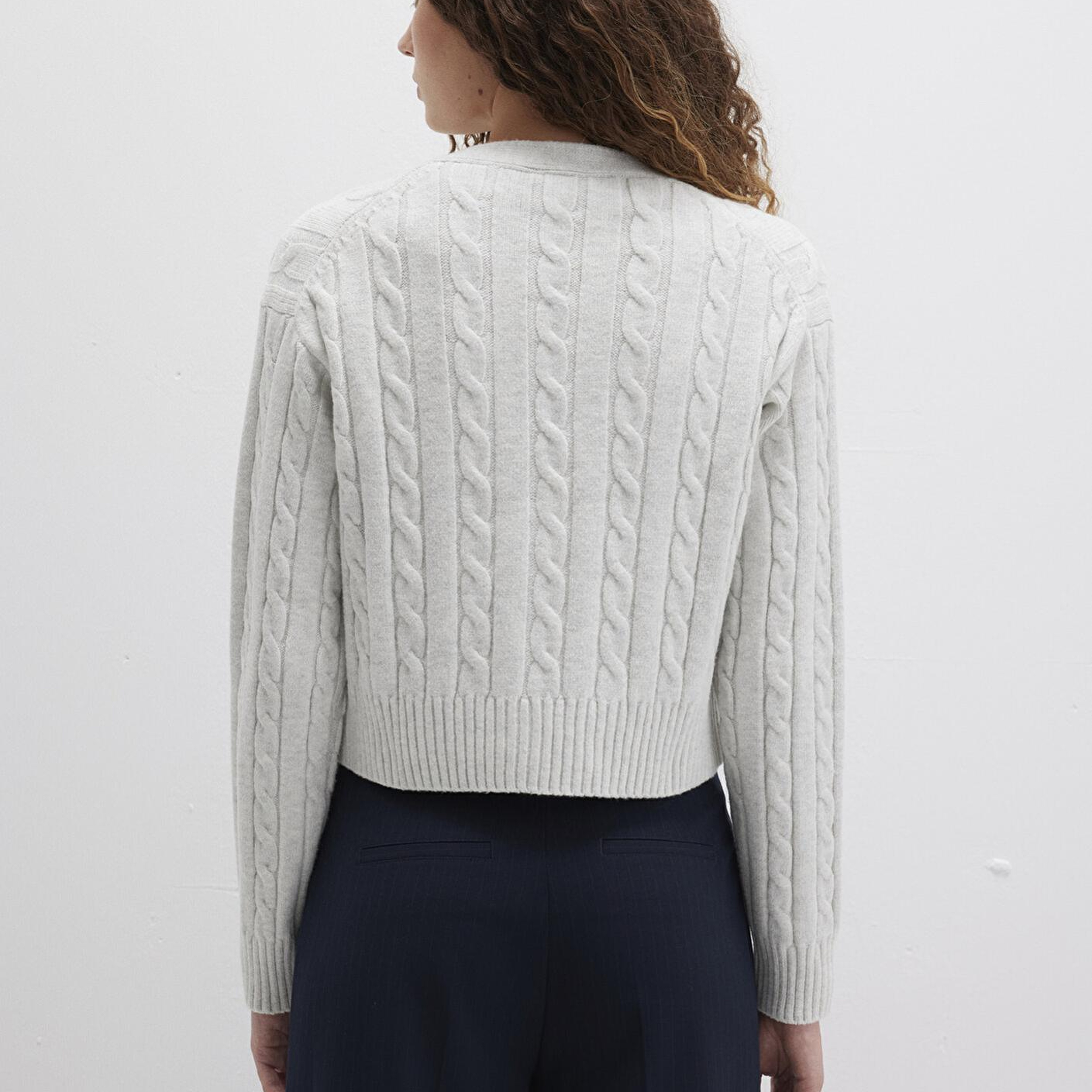 Mavi Düğmeli Gri Hırka Regular Fit / Normal Kesim 1710576-88467