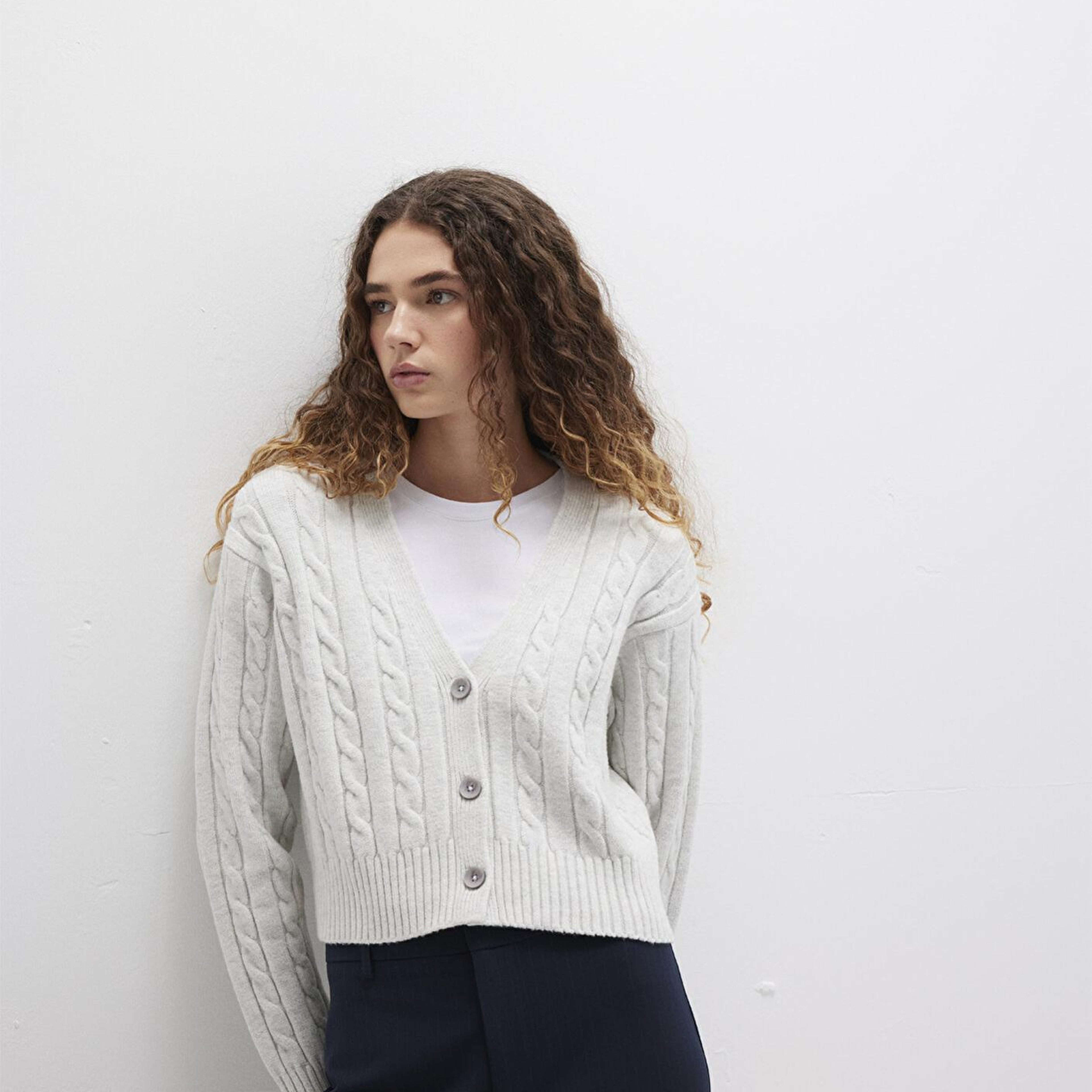 Mavi Düğmeli Gri Hırka Regular Fit / Normal Kesim 1710576-88467