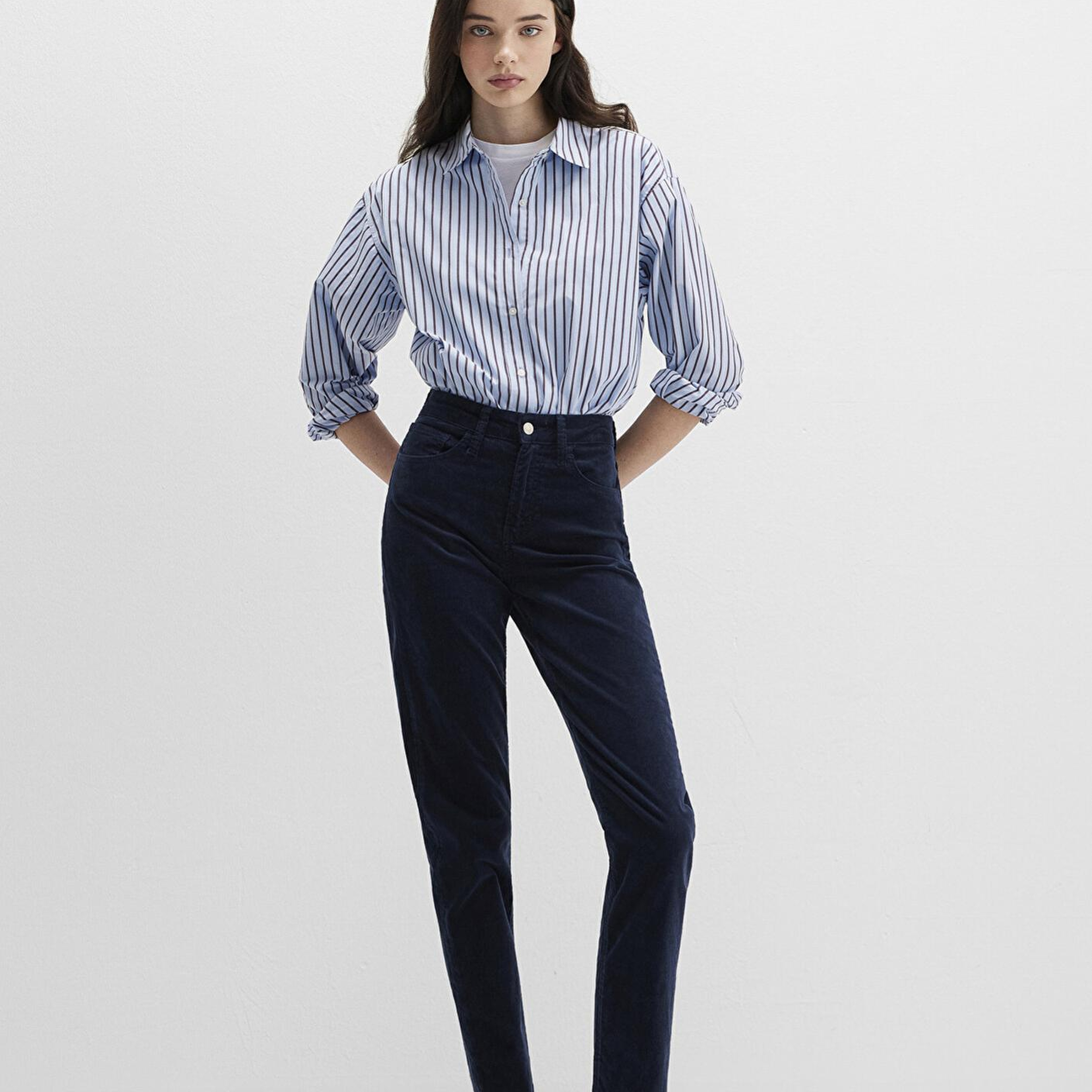 Mavi Cindy Lacivert Kadife Pantolon 100277-82993