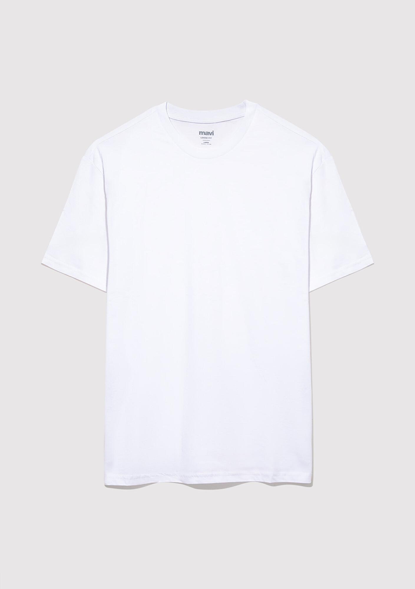 Mavi 2li Erkek Basic Tişört Loose Fit / Bol Rahat Kesim 0612317-900