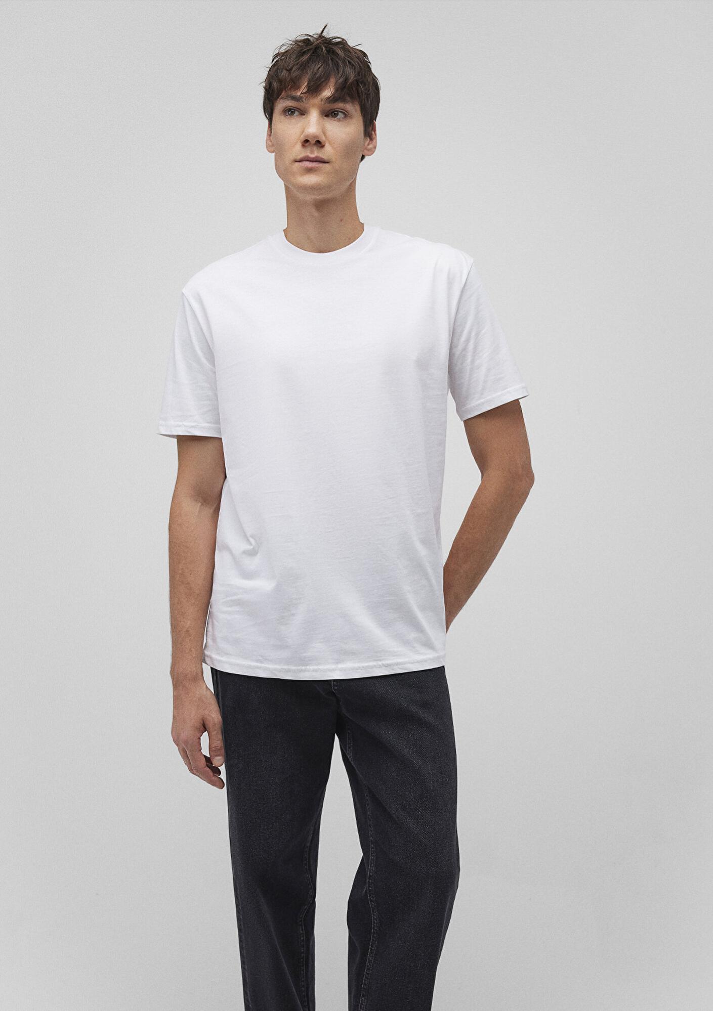 Mavi 2li Erkek Basic Tişört Loose Fit / Bol Rahat Kesim 0612317-900