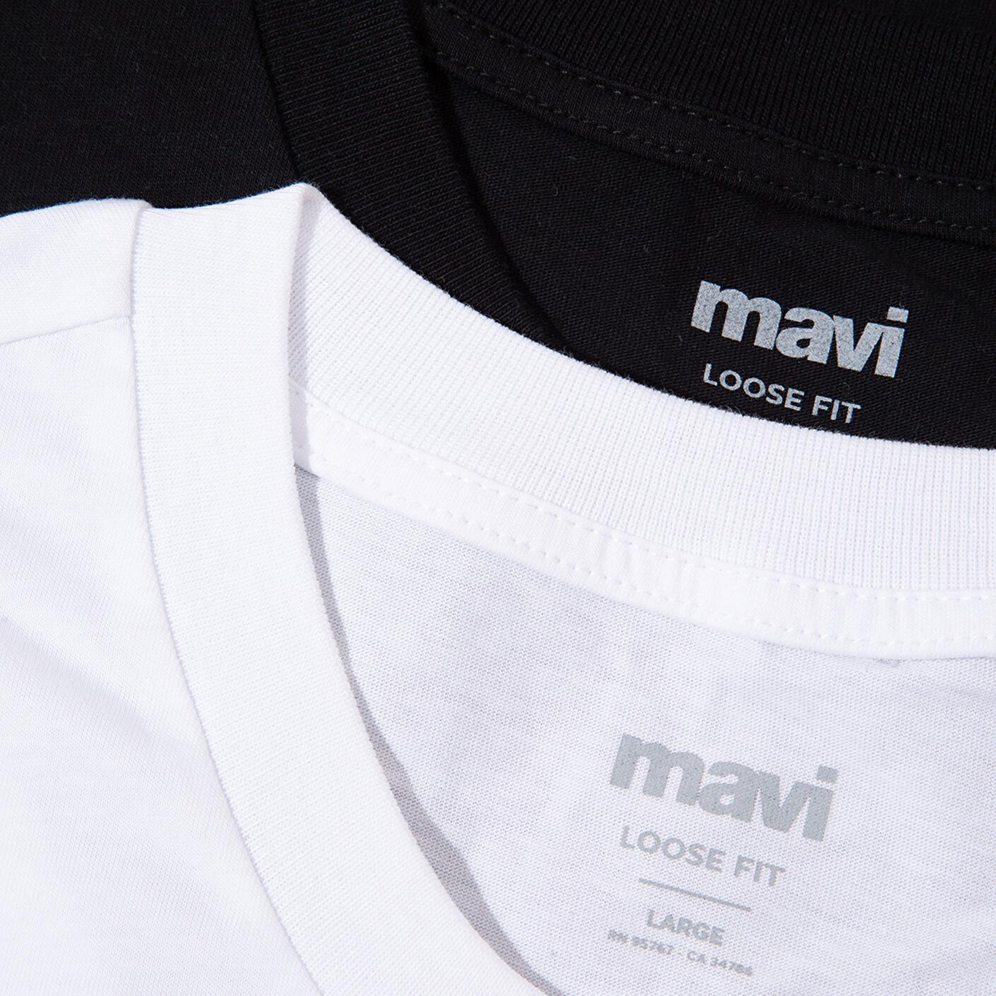 Mavi 2li Erkek Basic Tişört Loose Fit / Bol Rahat Kesim 0612317-900