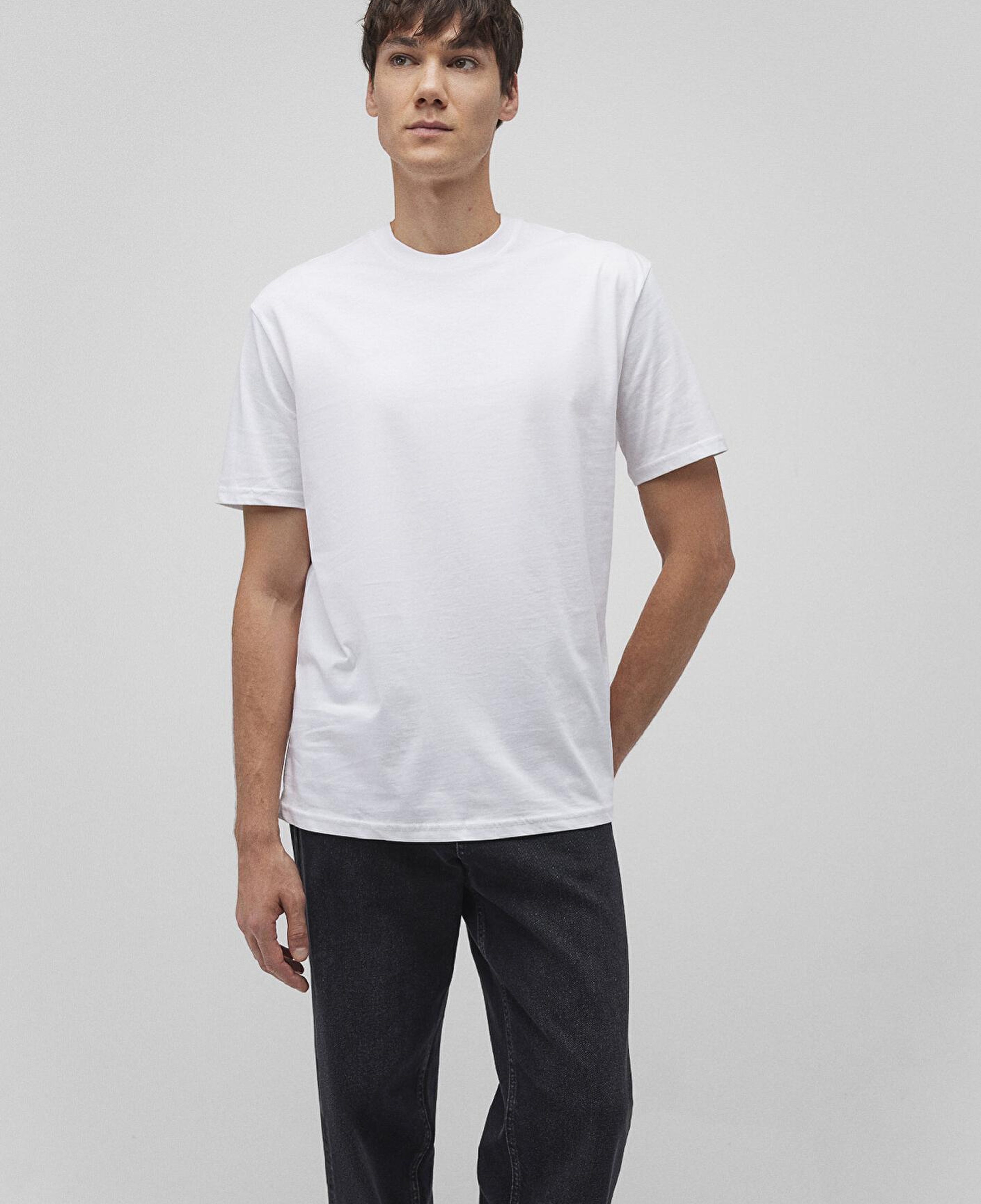 Mavi 2li Erkek Basic Tişört Loose Fit / Bol Rahat Kesim 0612317-900