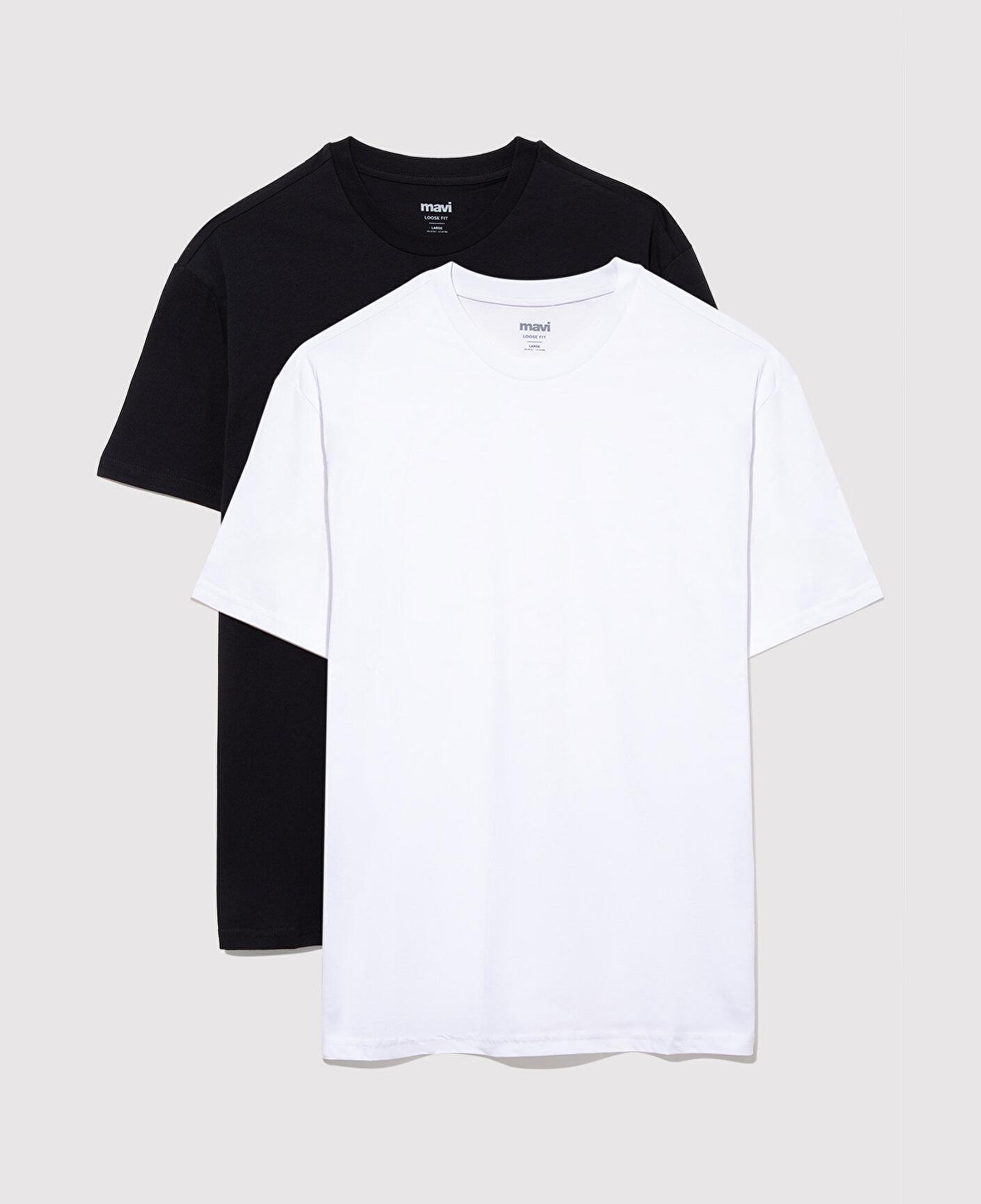 Mavi 2li Erkek Basic Tişört Loose Fit / Bol Rahat Kesim 0612317-900