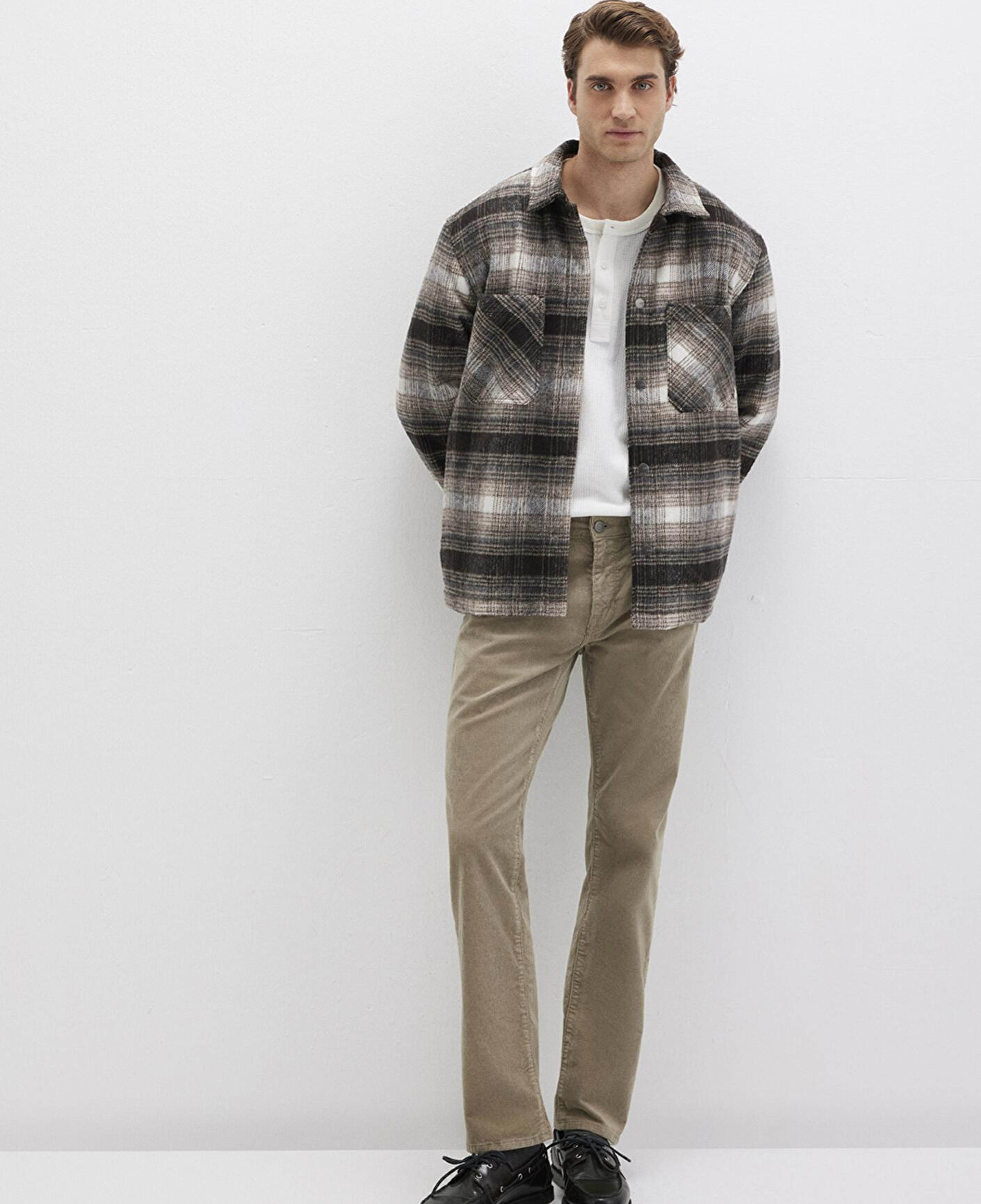 Mavi Martin Koyu Bej Kadife Pantolon 0037888246