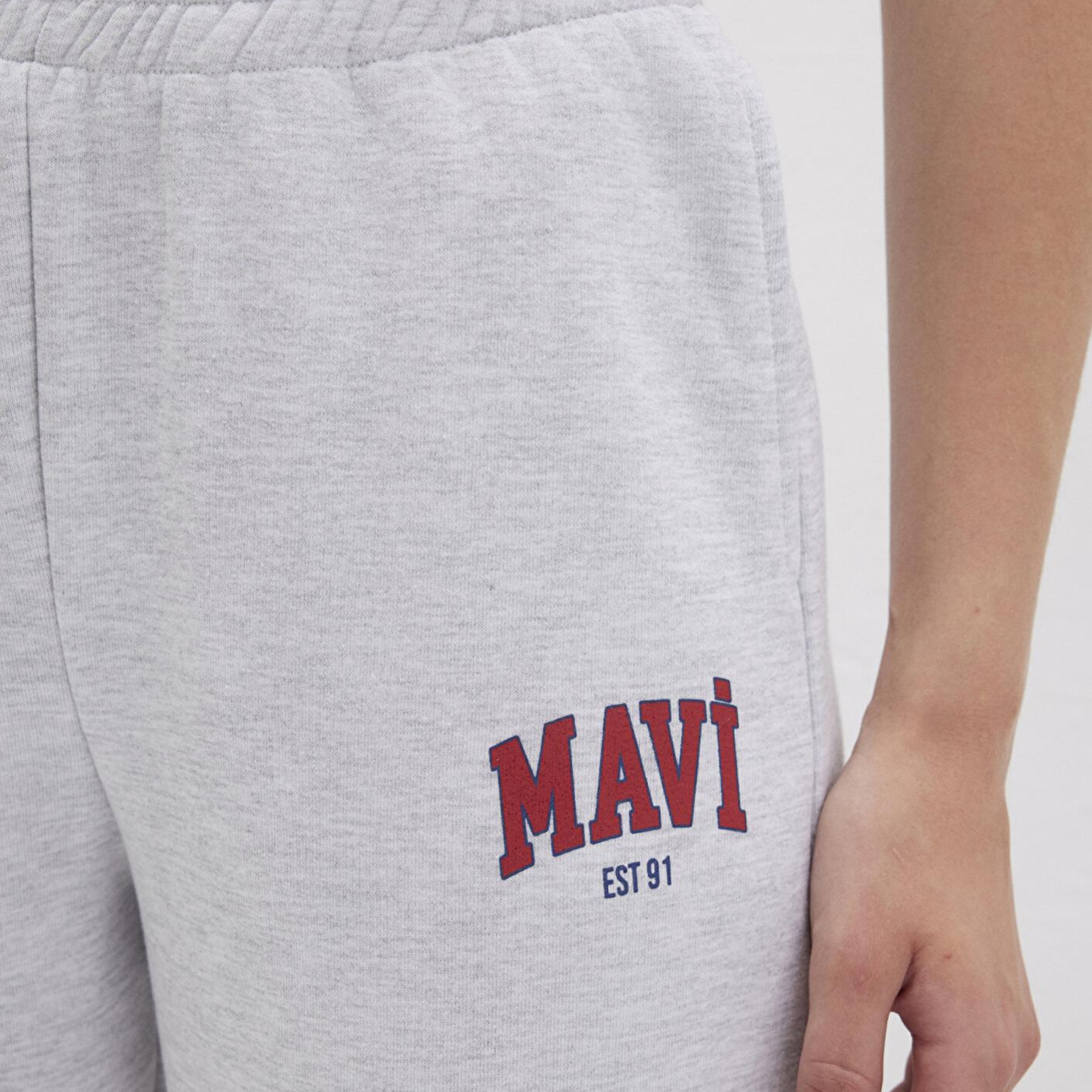 Mavi Mavi Logo Baskılı Gri Eşofman Altı 1010757-85438