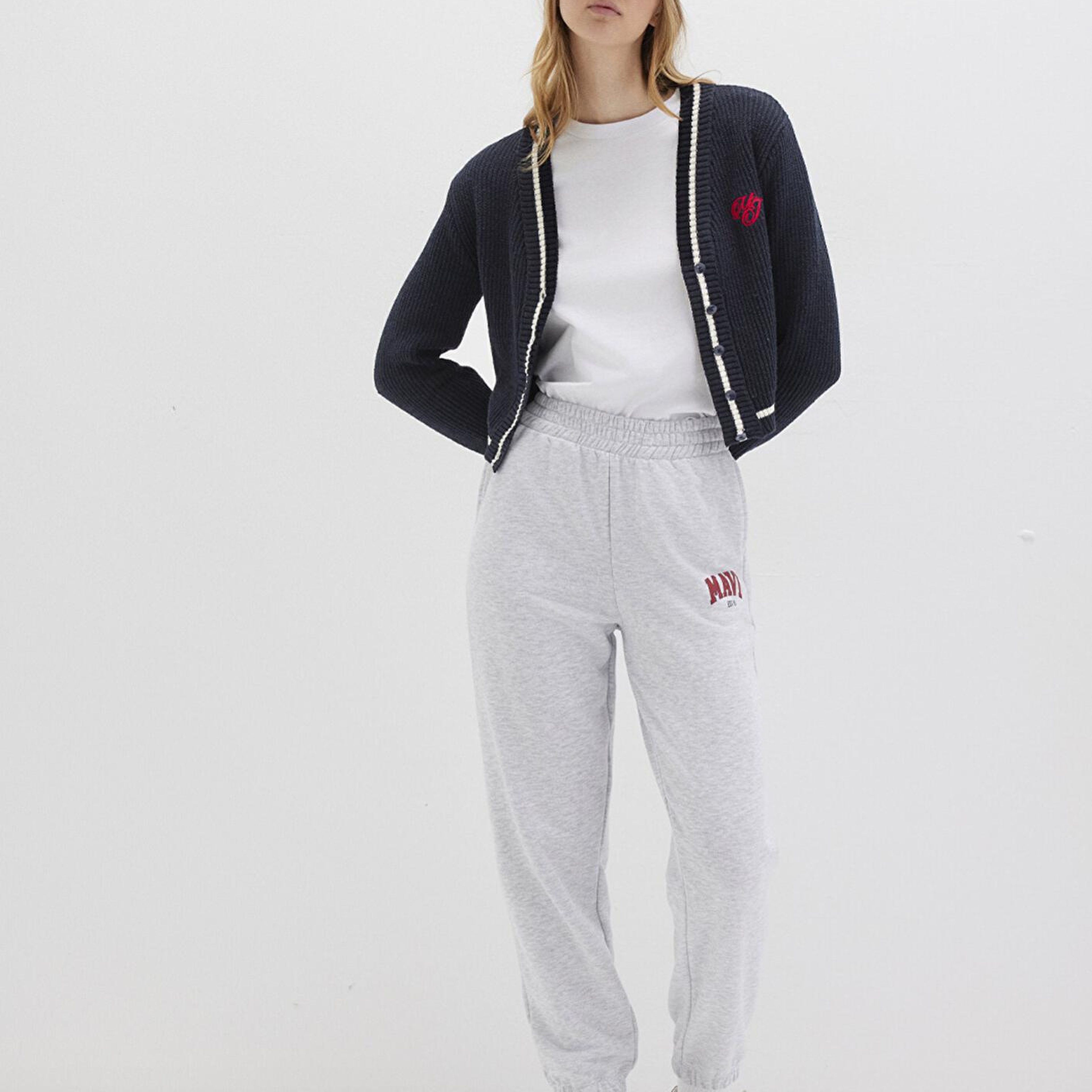 Mavi Mavi Logo Baskılı Gri Eşofman Altı 1010757-85438