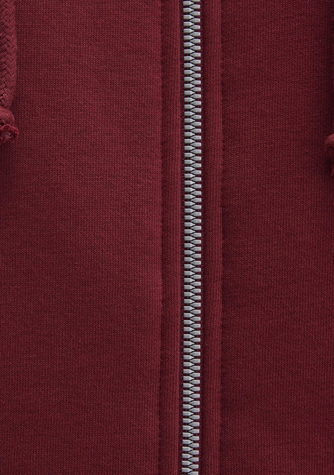 Mavi Kapüşonlu Fermuarlı Bordo Sweatshirt 1610221-85493