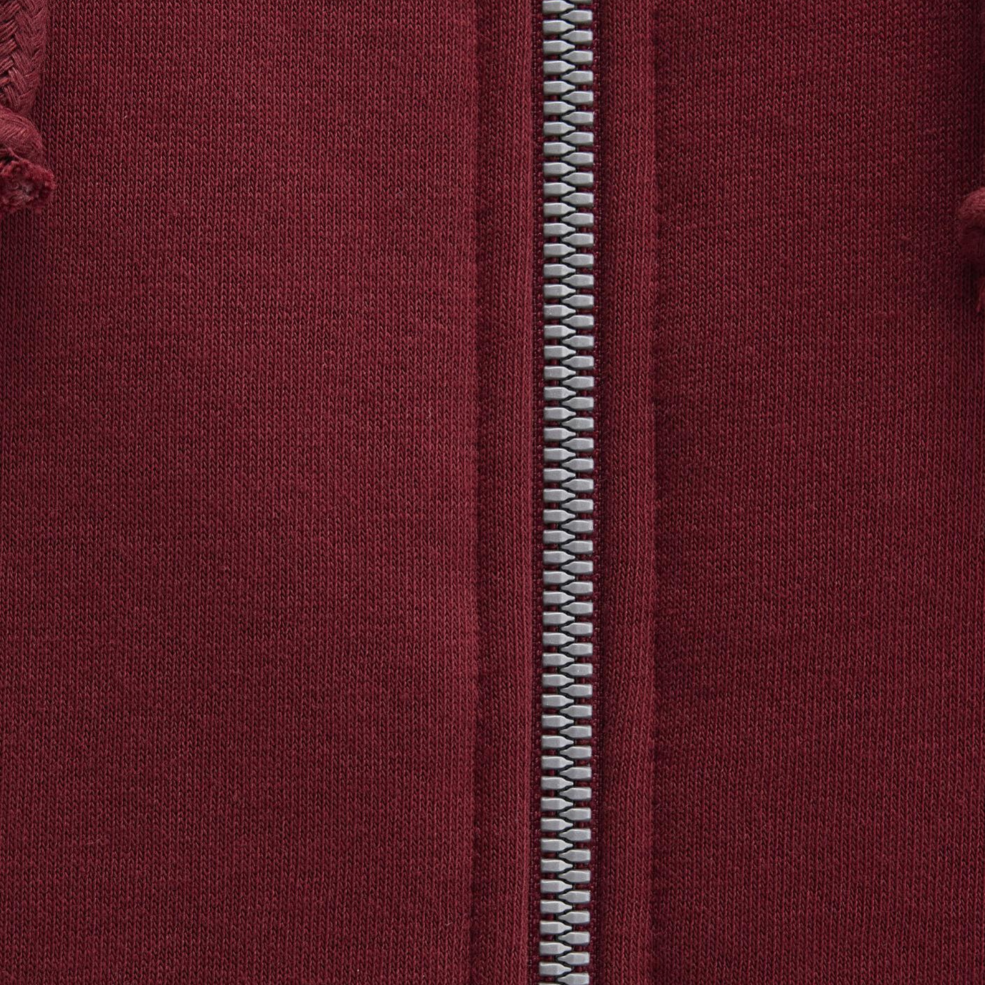 Mavi Kapüşonlu Fermuarlı Bordo Sweatshirt 1610221-85493