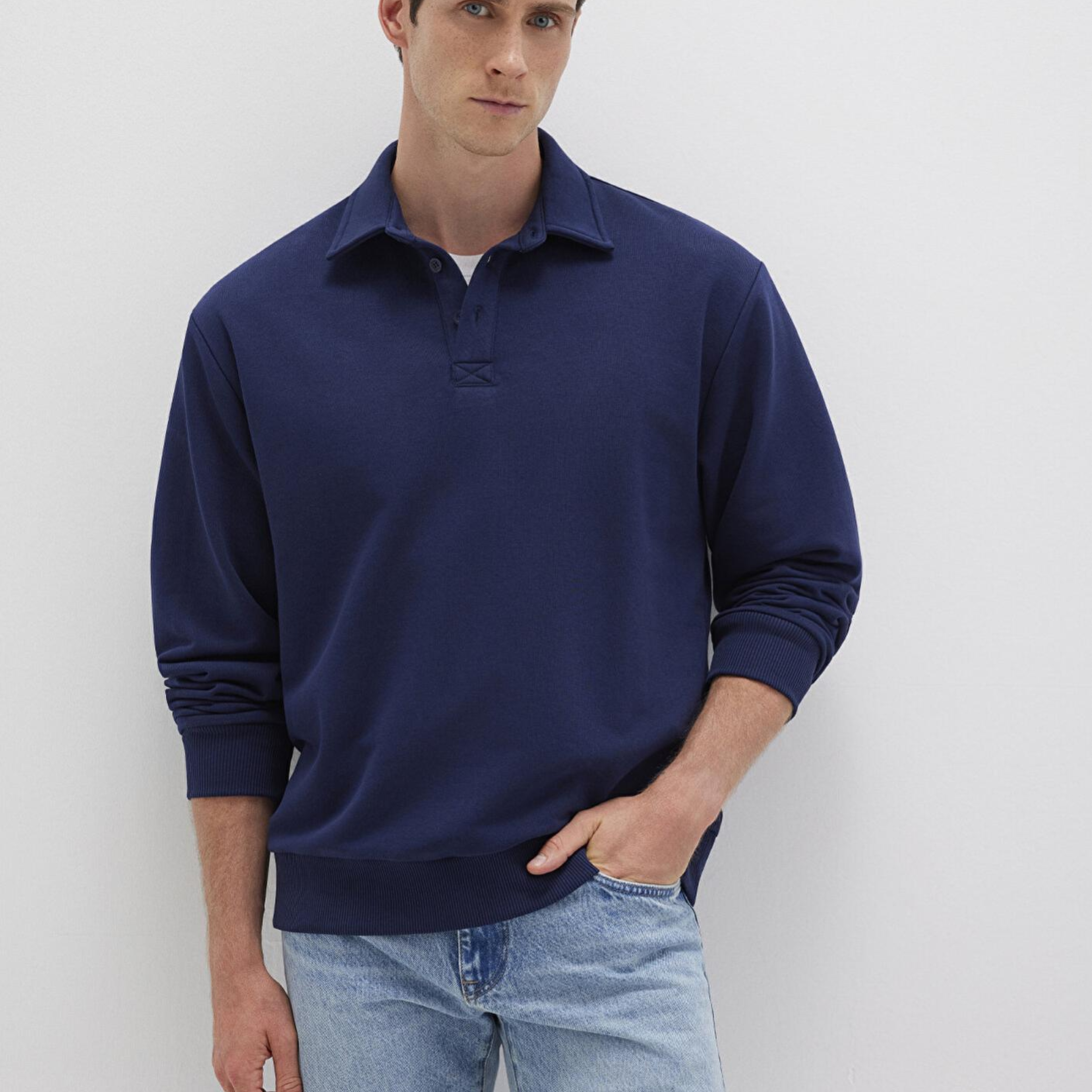 Mavi Lacivert Polo Sweatshirt 0611689-84371