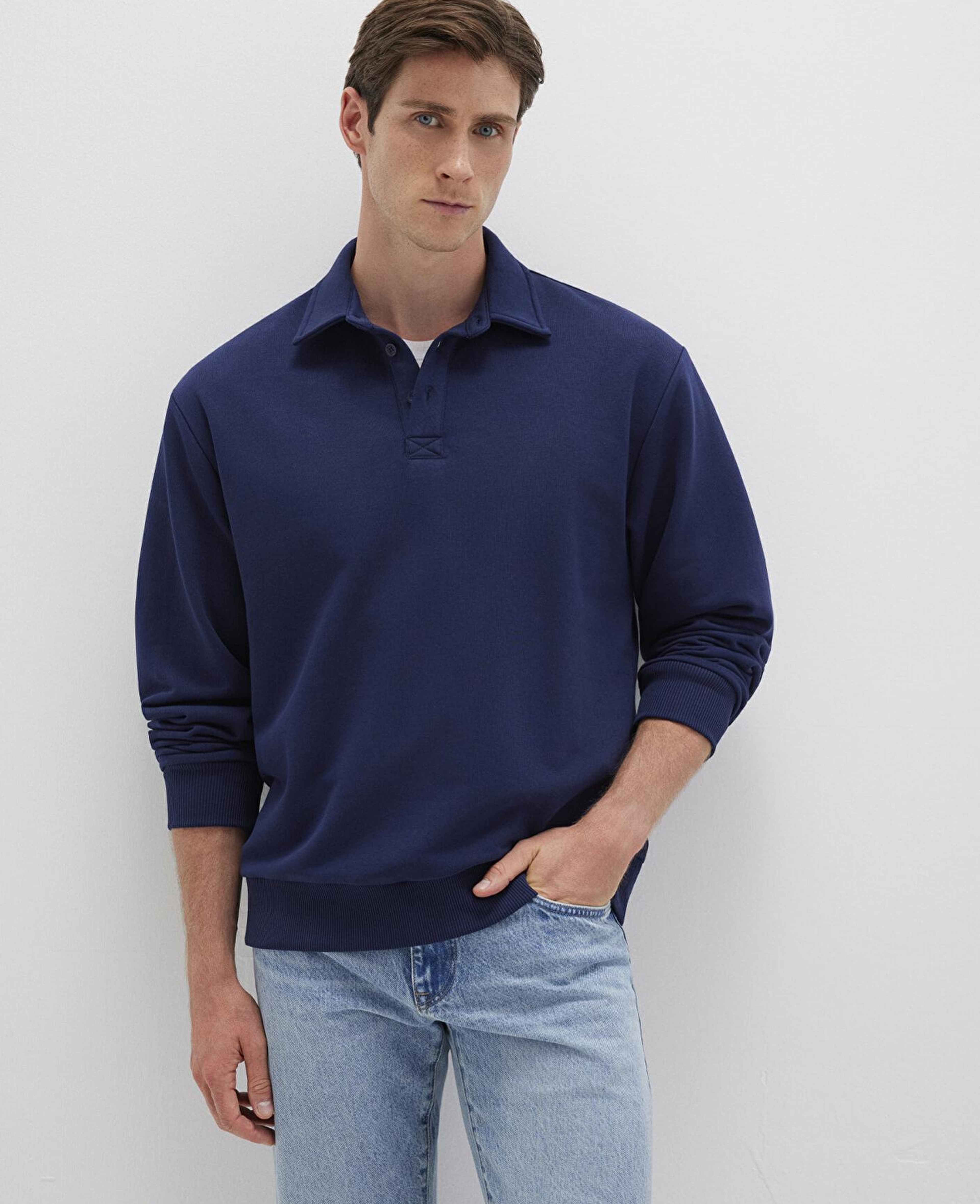 Mavi Lacivert Polo Sweatshirt 0611689-84371