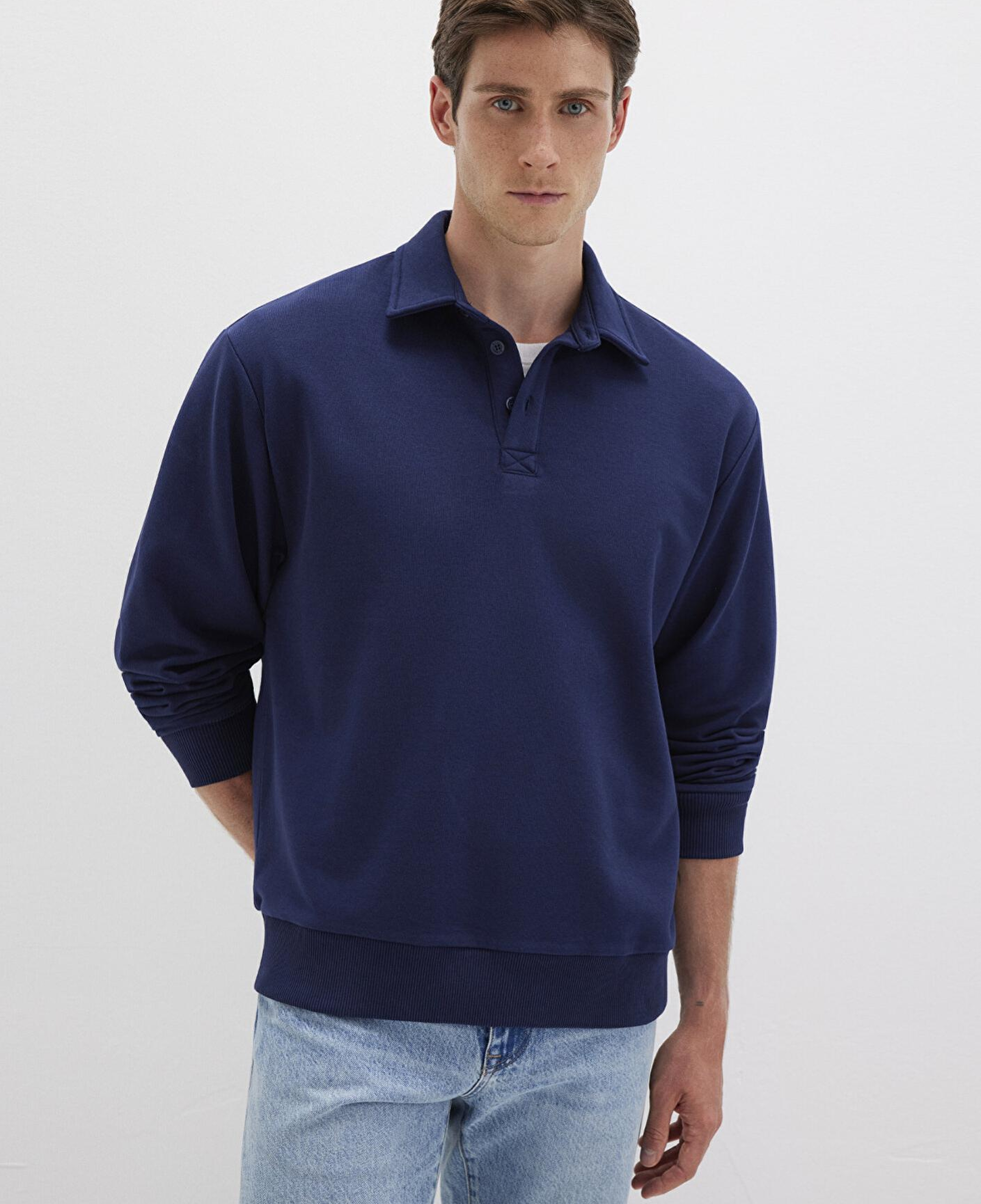 Mavi Lacivert Polo Sweatshirt 0611689-84371
