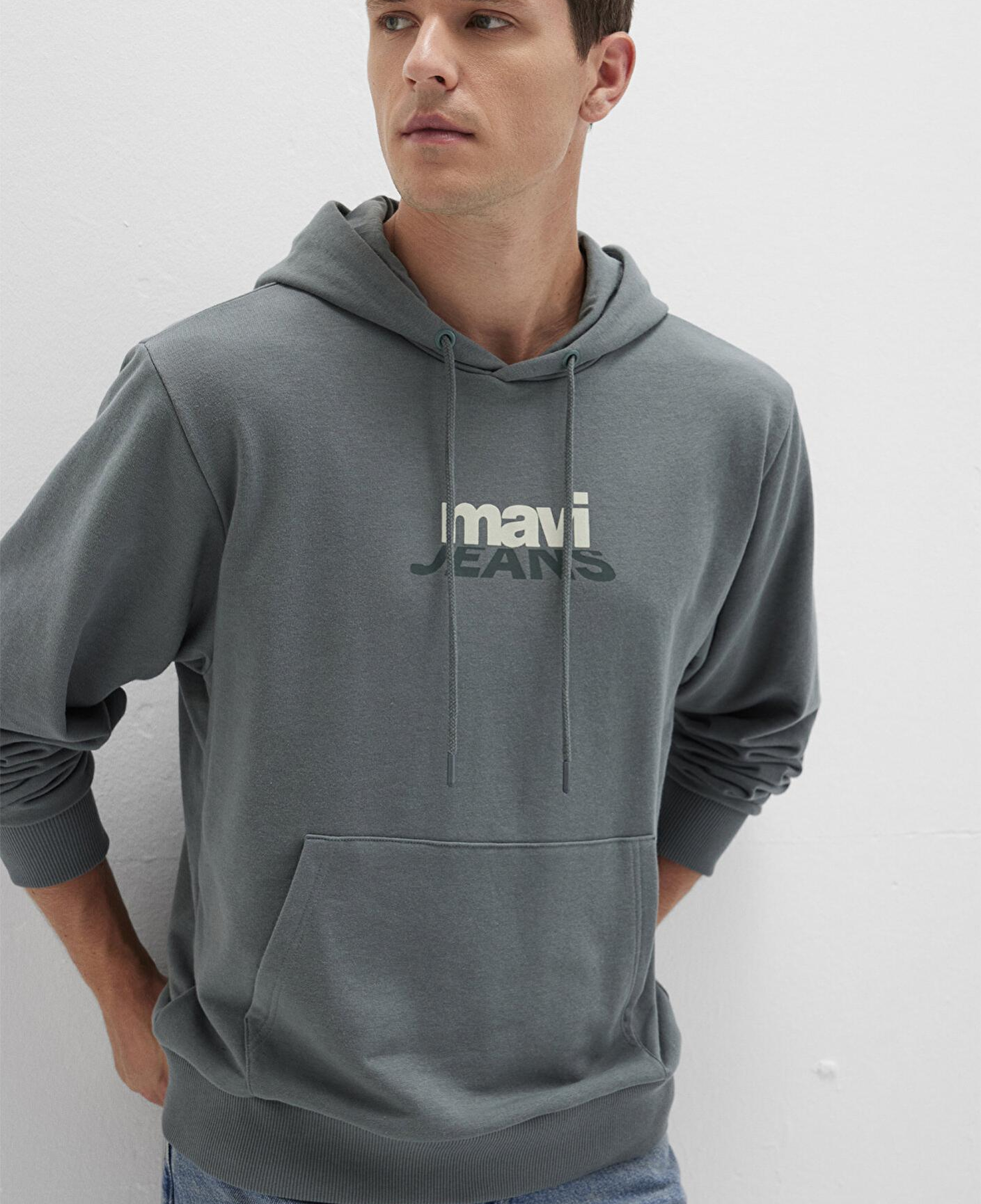 Mavi Mavi Logo Baskılı Yeşil Sweatshirt 0S10210-71577