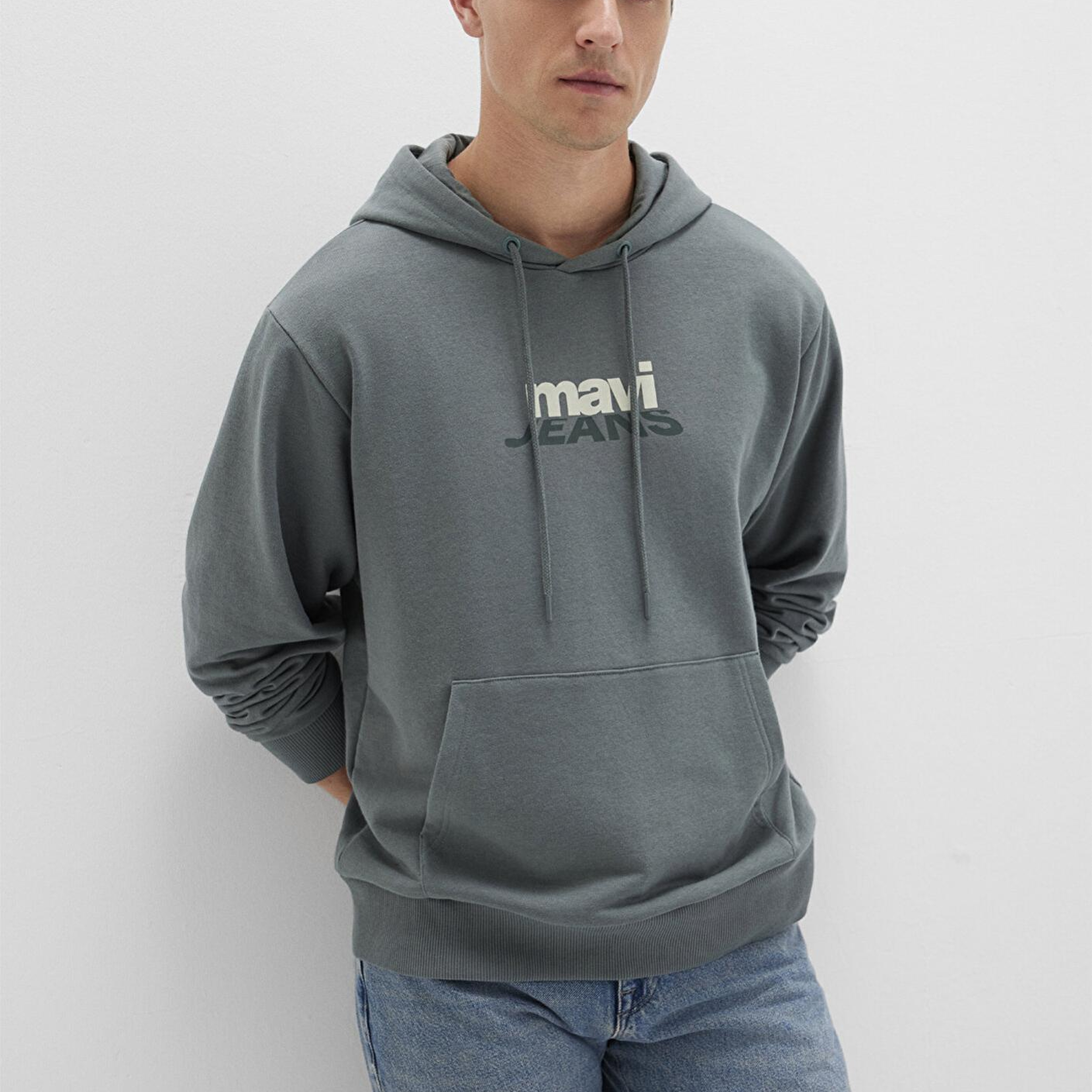 Mavi Mavi Logo Baskılı Yeşil Sweatshirt 0S10210-71577